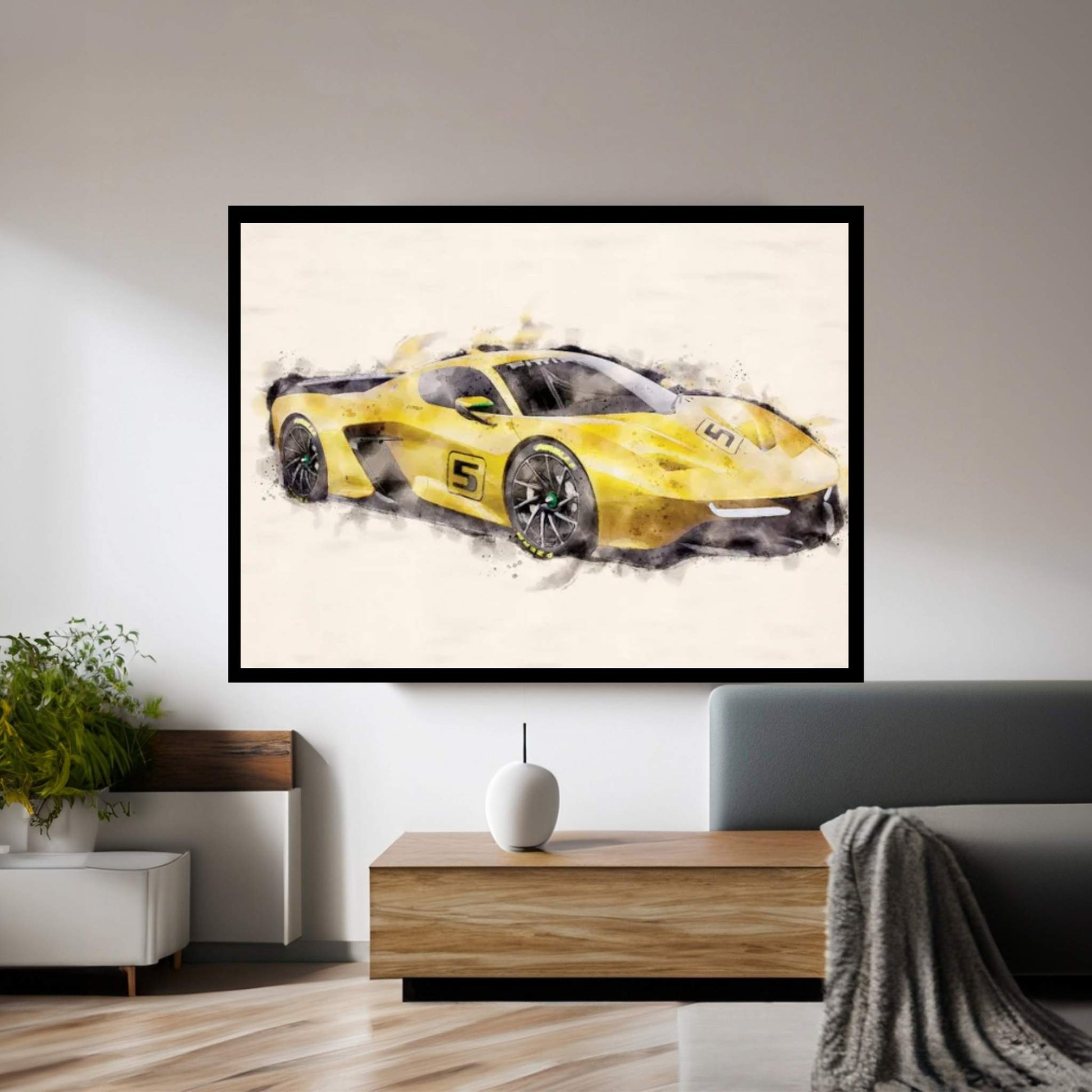 Fittipaldi EF7 Vision Sports Car V2 Canvas Wall Art - Y Canvas