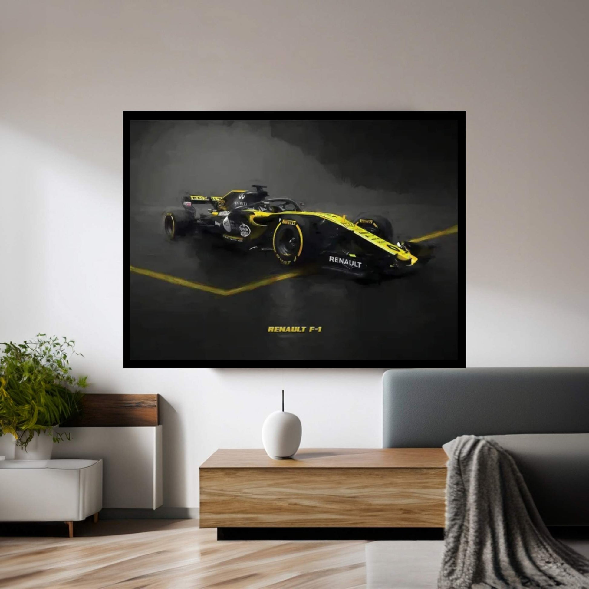 Renault F1 In Watercolor Canvas Wall Art - Y Canvas