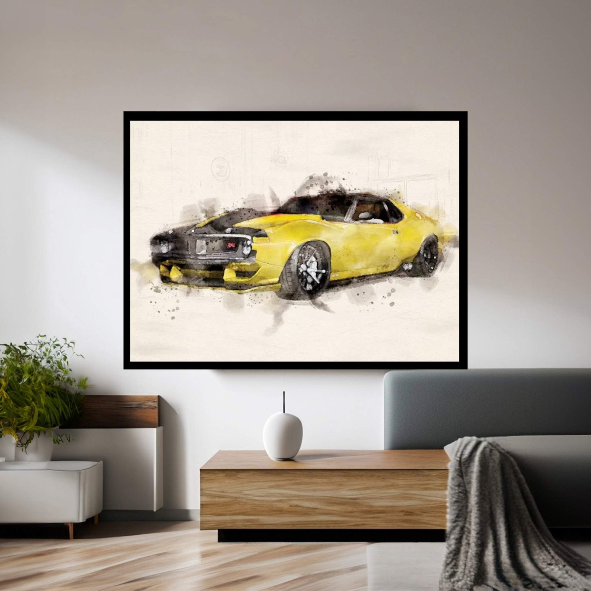 AMC Javelin Sports Car Canvas Wall Art - Y Canvas