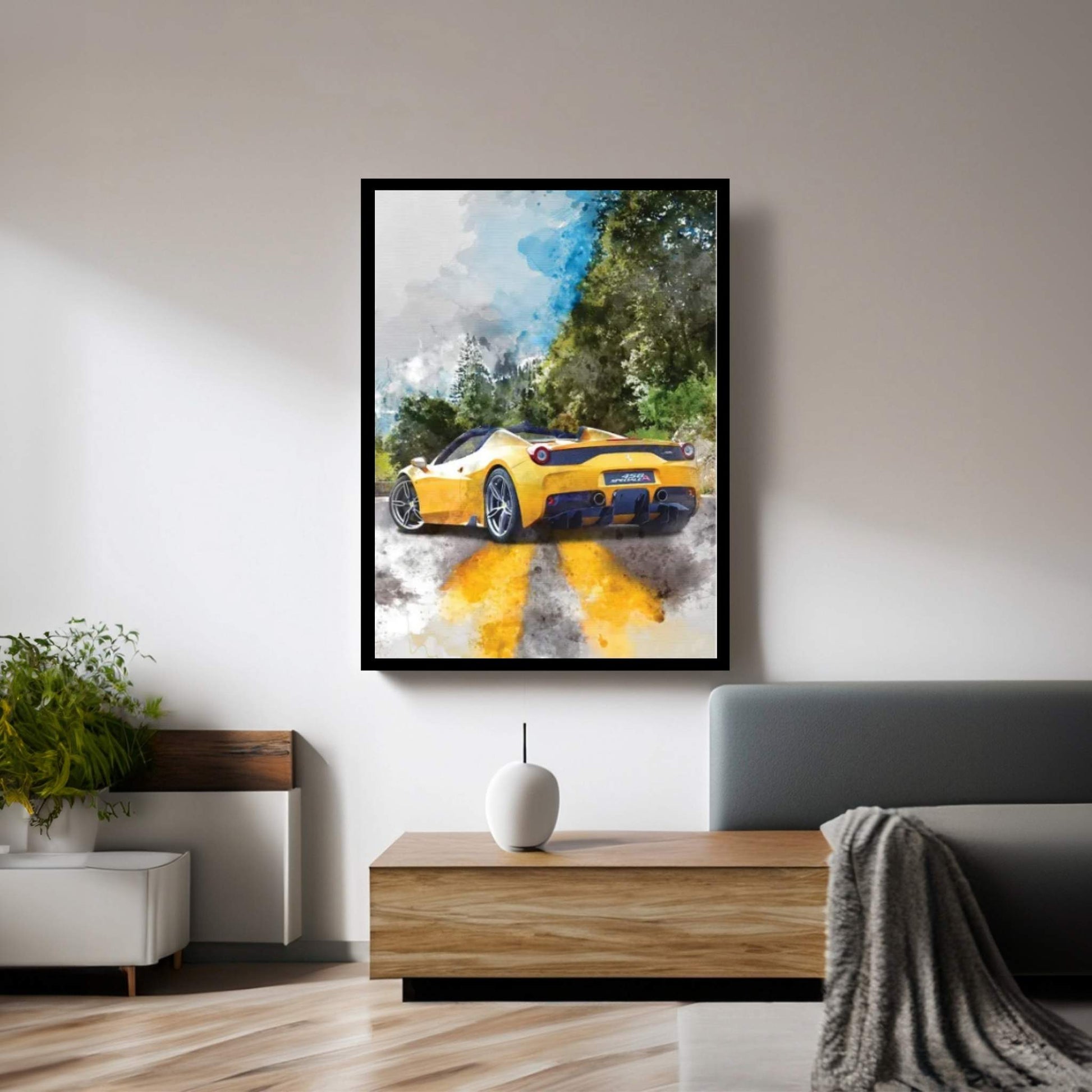 Ferrari 458 Speciale Apert Canvas Wall Art - Y Canvas
