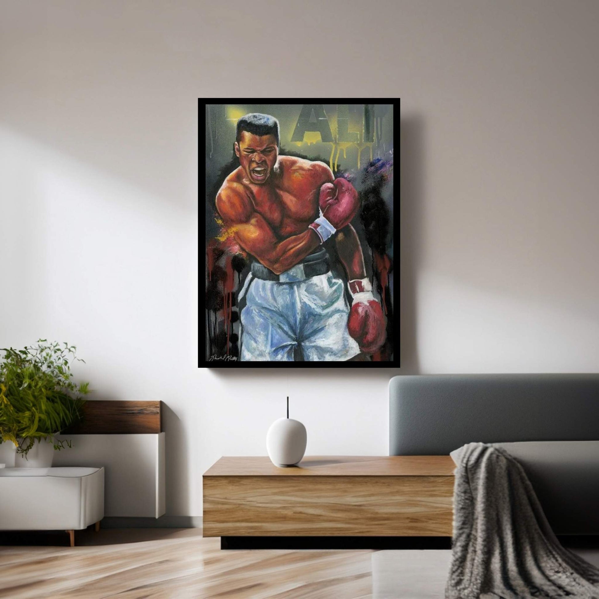 Sting Like A Bee (Muhammad Ali) Canvas Wall Art - Y Canvas