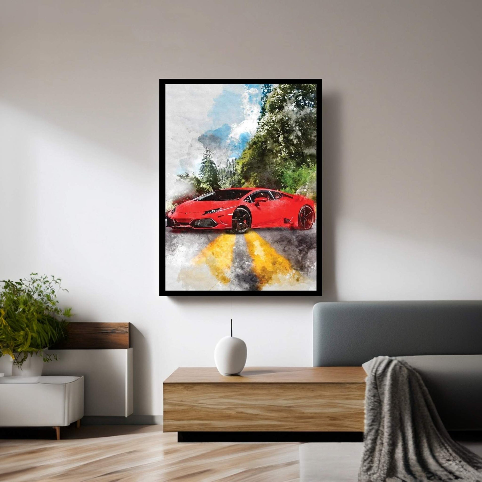 Lamborghiri Huracan Canvas Wall Art - Y Canvas