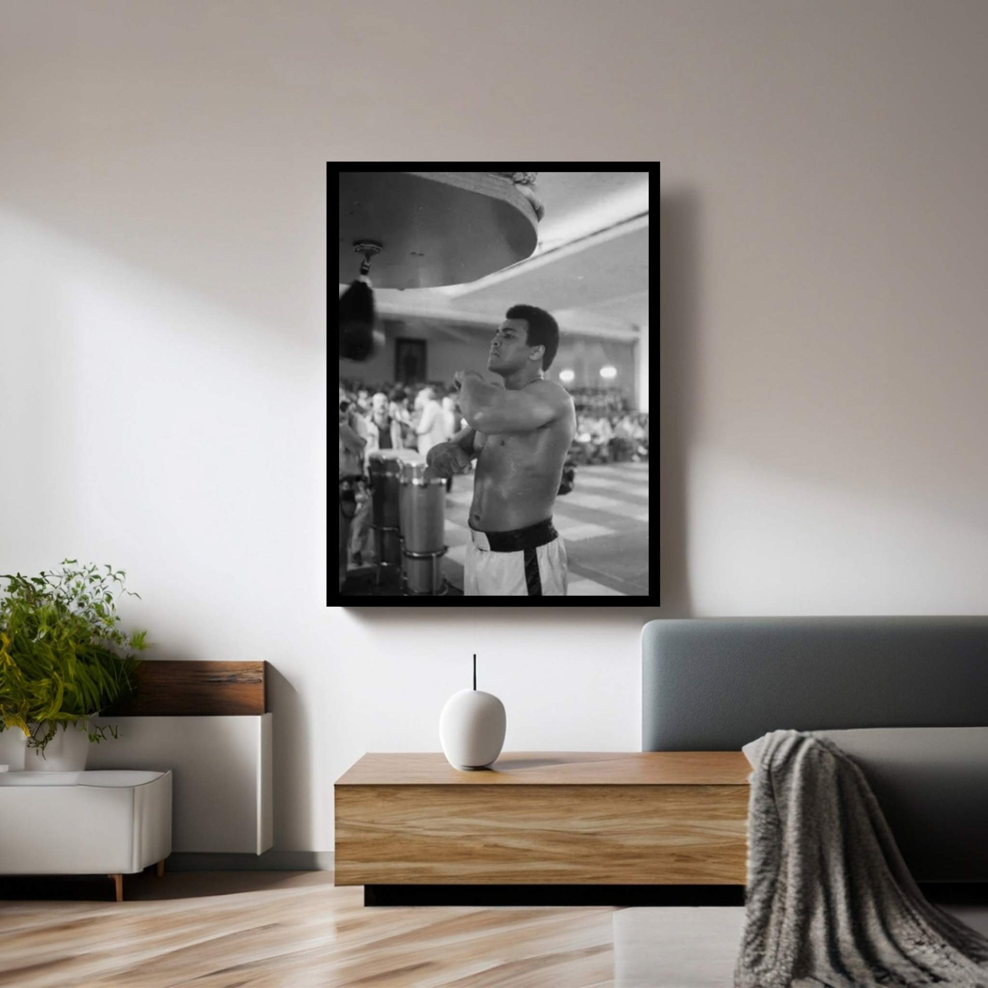 Speed Bag Work At Rumble In The Jungle™ Training Session V Canvas Wall Art - Y Canvas