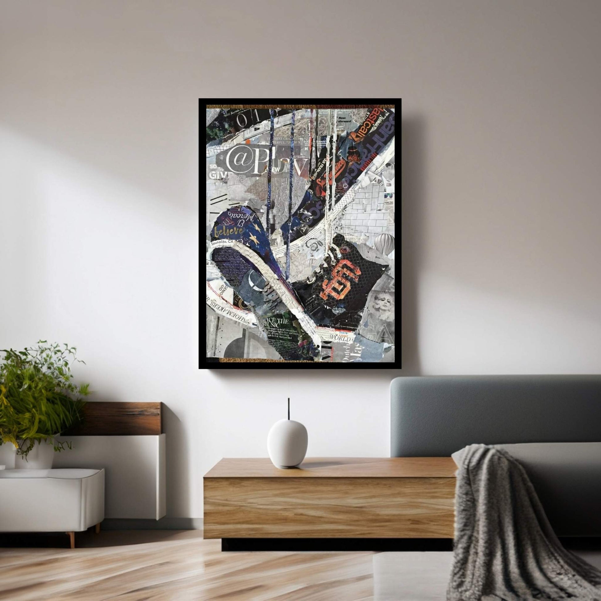 Orange & Black Canvas Wall Art - Y Canvas