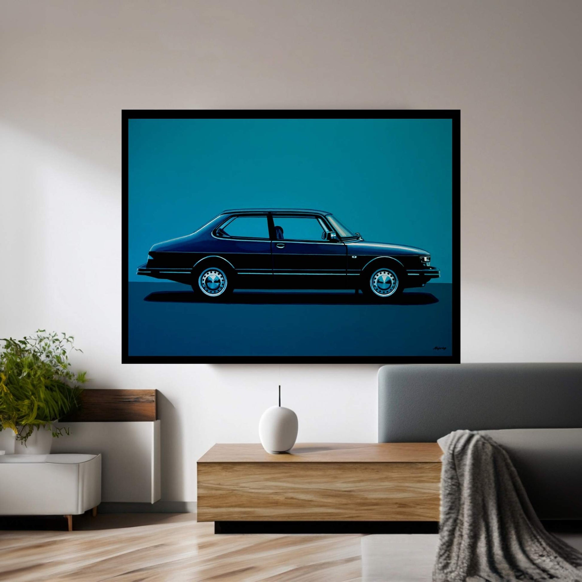 Saab 90 1985 Canvas Wall Art - Y Canvas