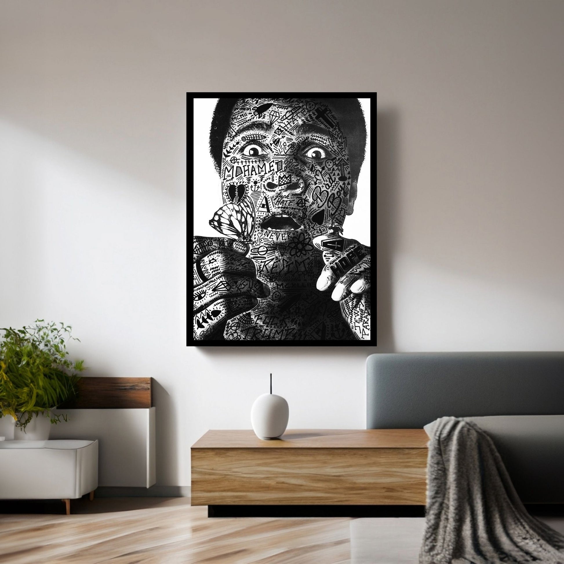 Mohamed Ali Canvas Wall Art - Y Canvas
