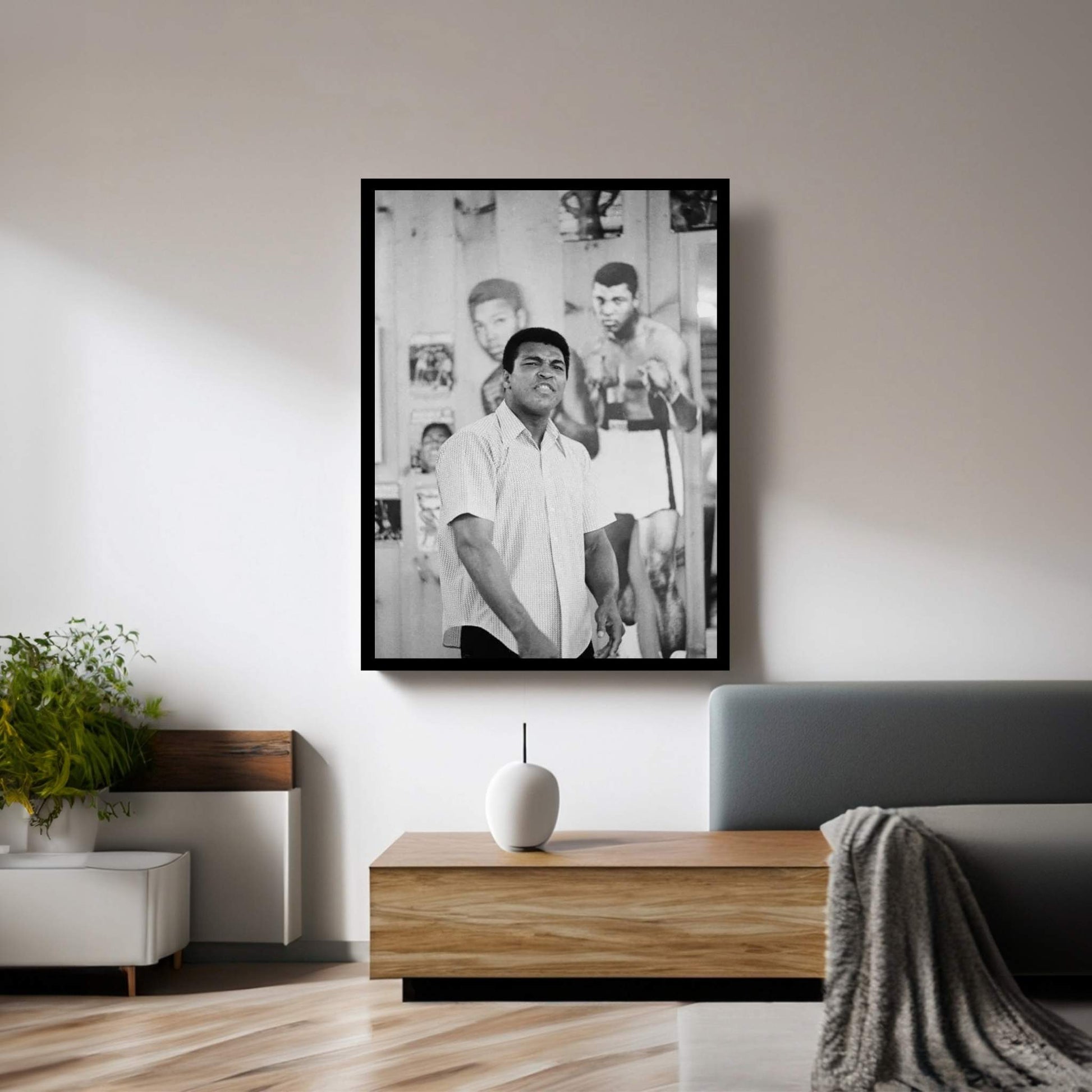 Muhammad Ali Mean Mugging For The Camera Canvas Wall Art - Y Canvas