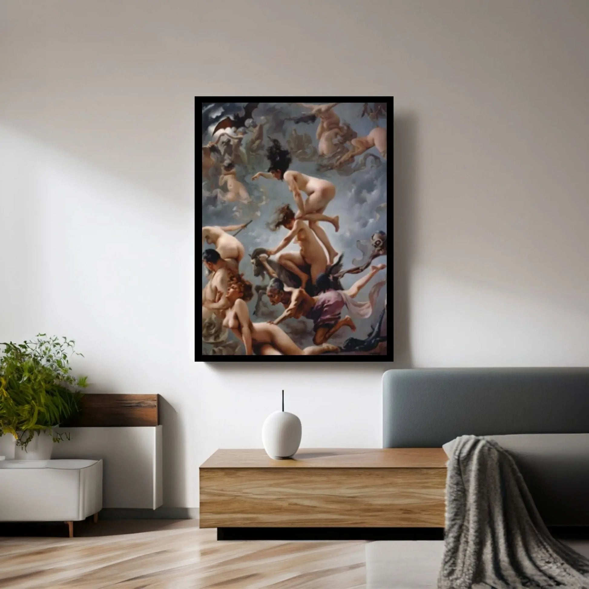 Luis Ricardo Falero : The Witches Sabbath (1878) Canvas Wall Art Print Poster - Y Canvas