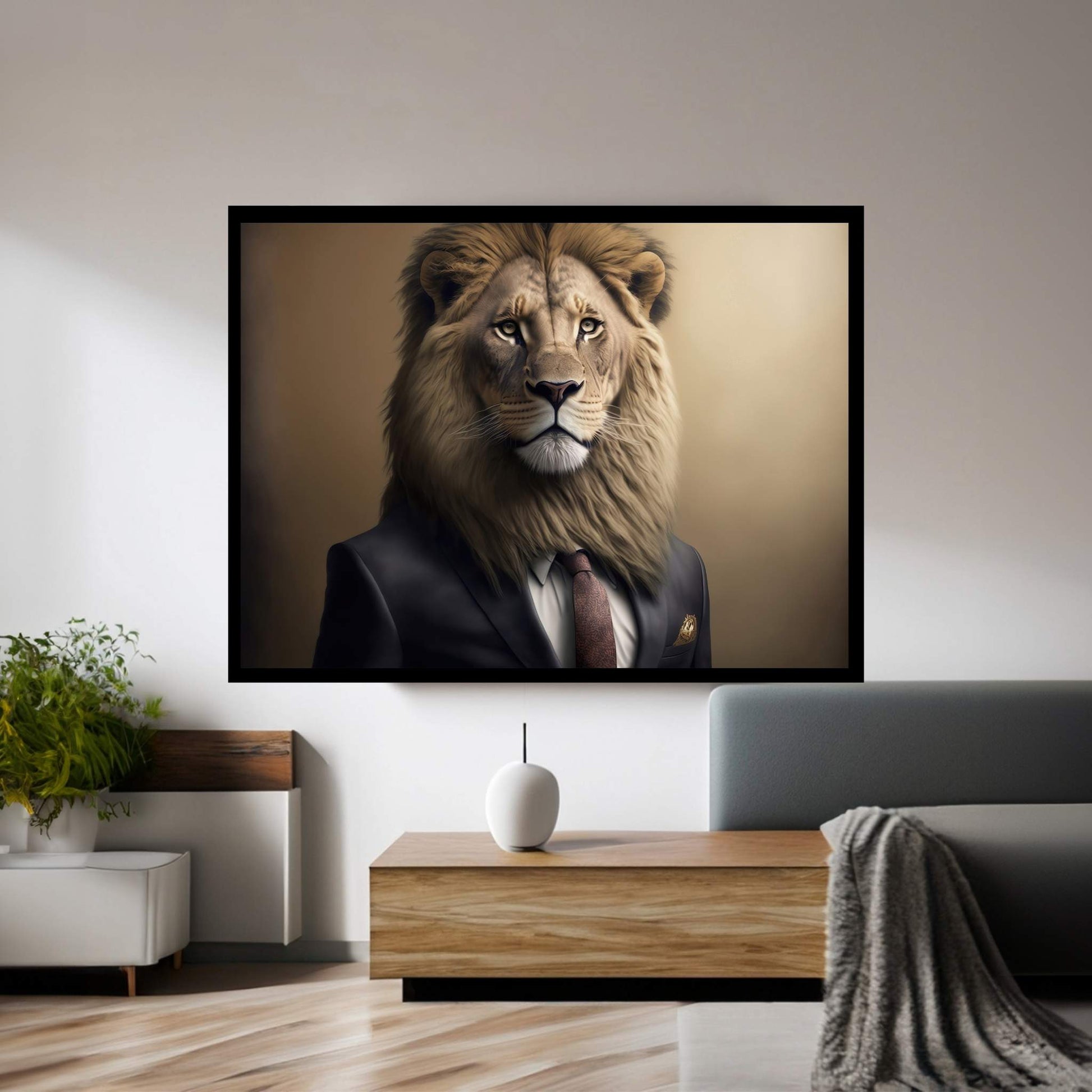 Lion Wall Art, Lion Canvas Art, Animal Wall Art - Y Canvas