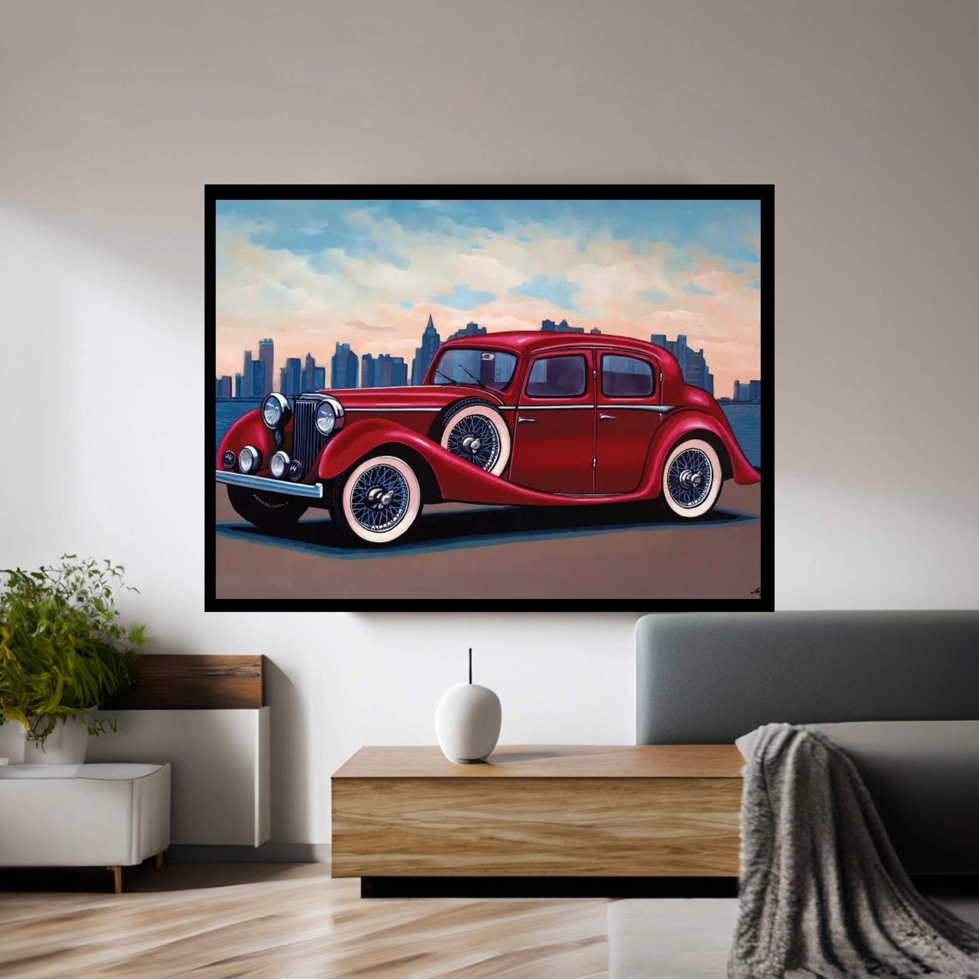 Jaguar SS Saloon Canvas Wall Art - Y Canvas