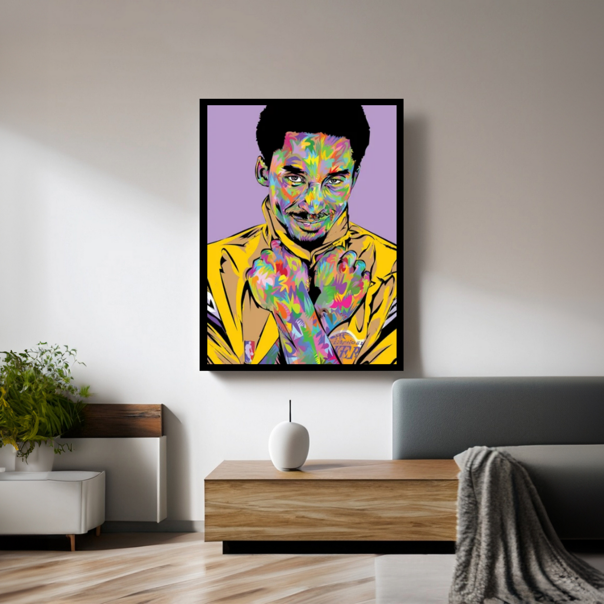 RIP Kobe Purple Canvas Wall Art - Y Canvas
