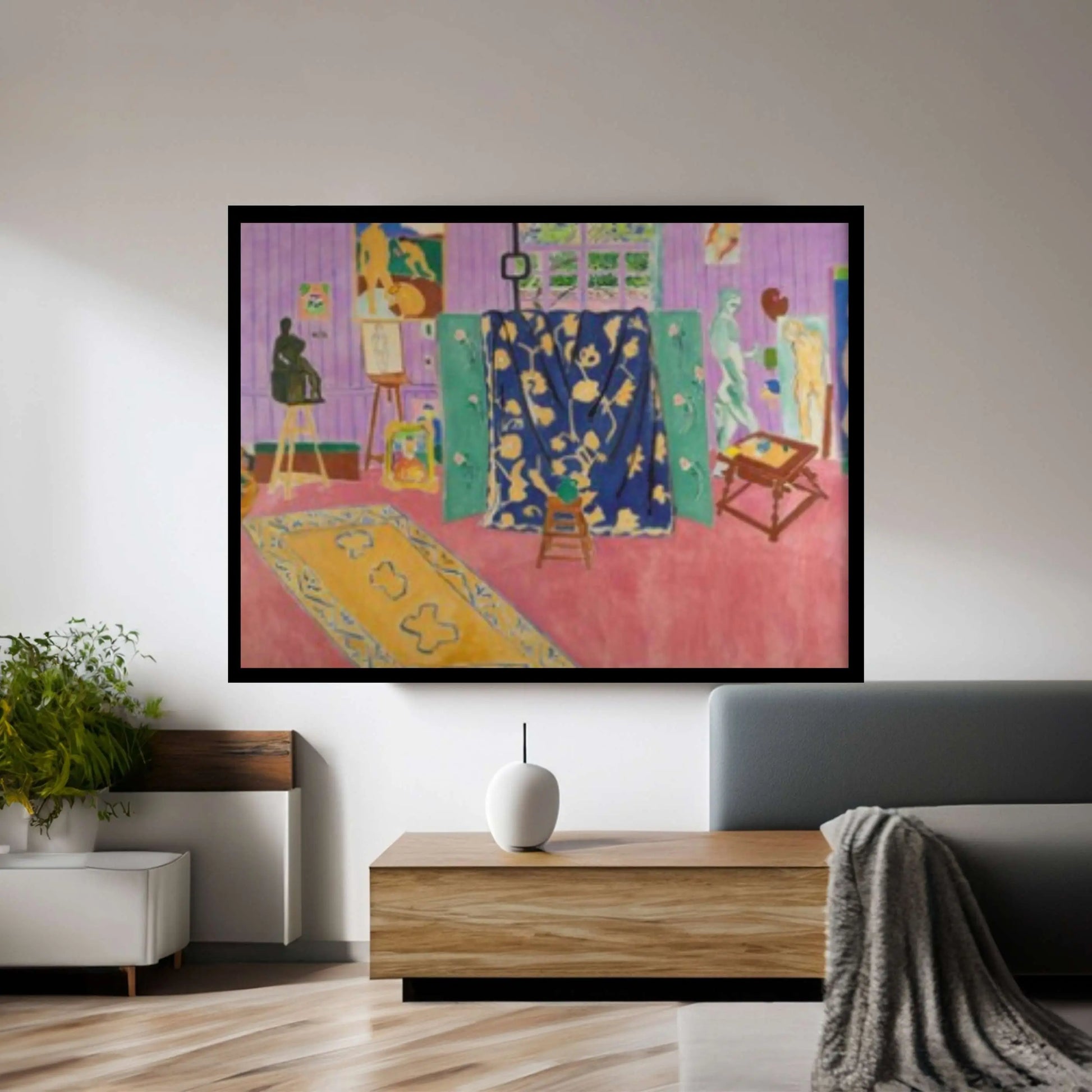 Henri Matisse Pink Studio 1911 Canvas Wall Art Poster, Henri Matisse Canvas Wall Art Poster - Y Canvas