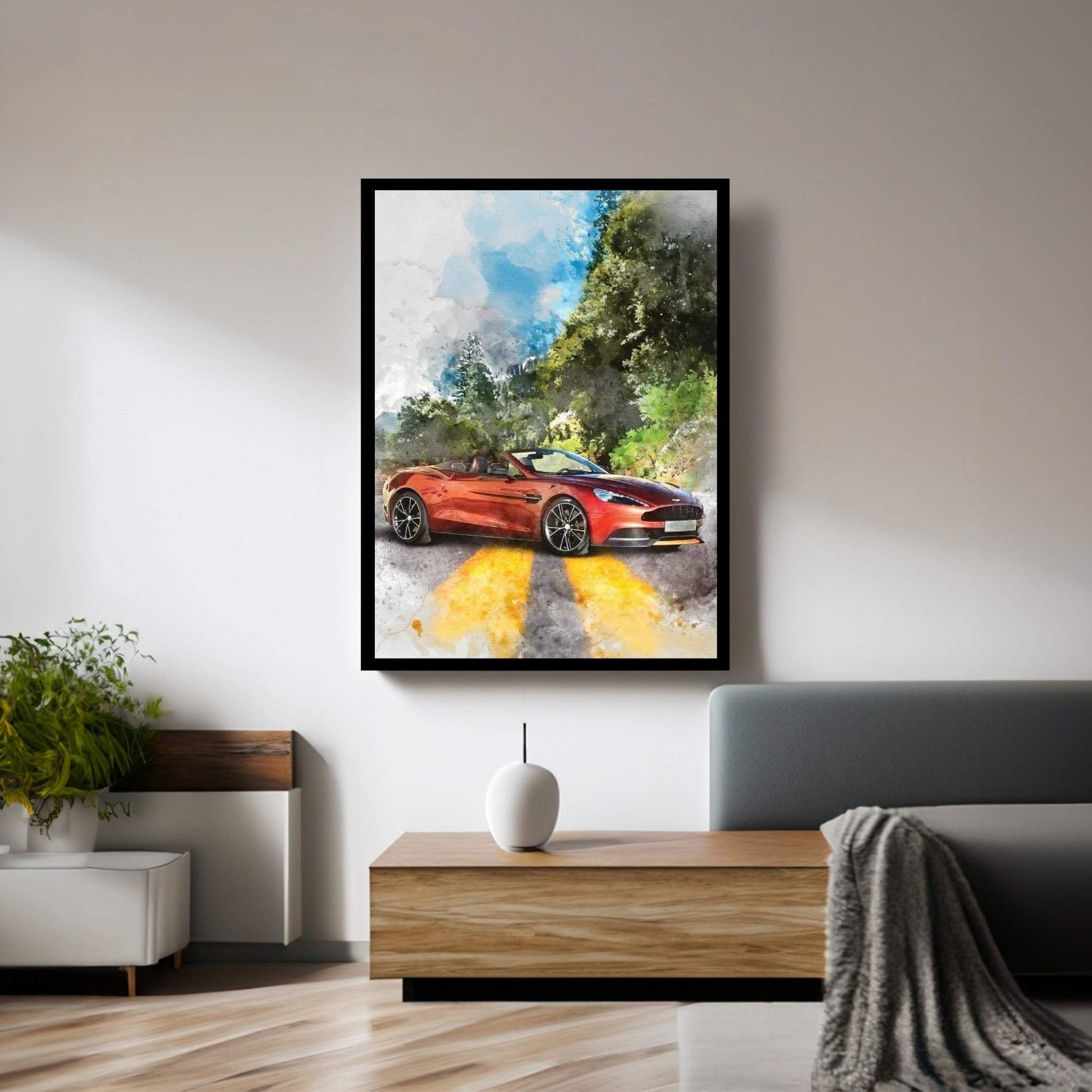 Aston Martin Vanquish Volante Canvas Wall Art - Y Canvas