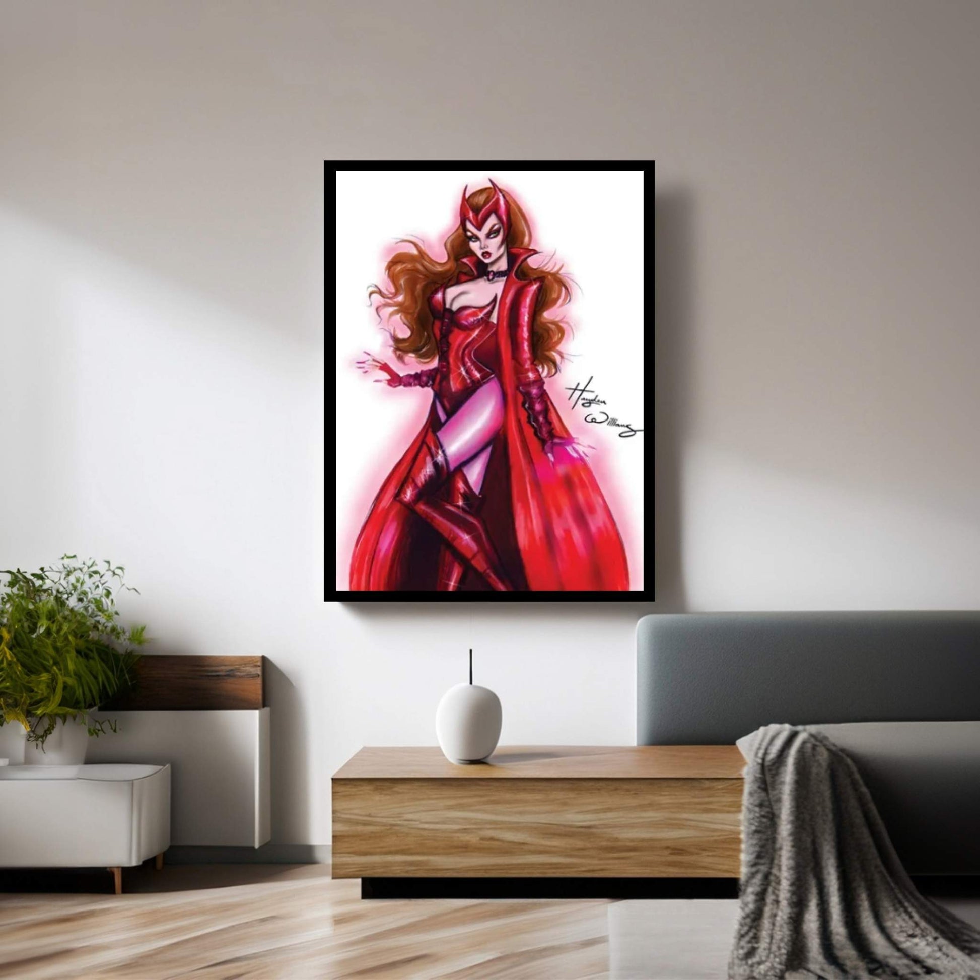 Scarlet Witch Wandavision Canvas Wall Art - Y Canvas