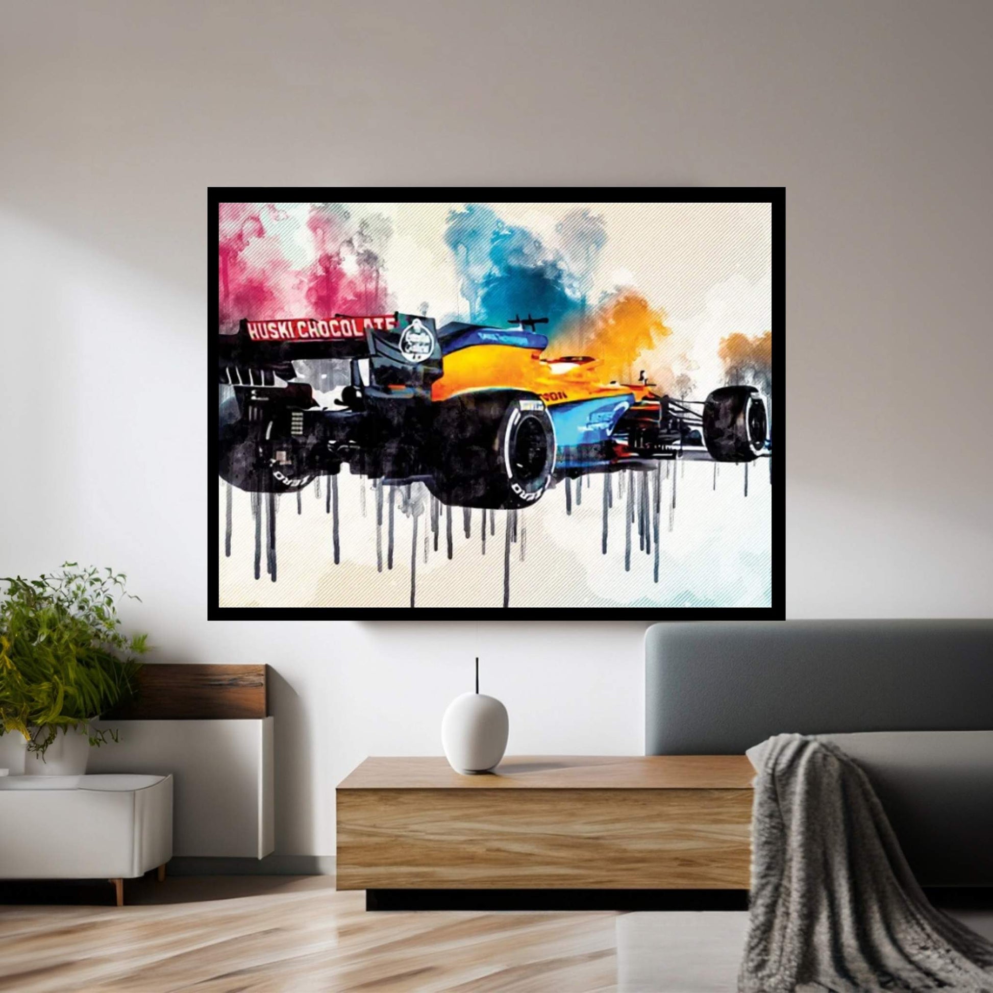 Mclaren Mcl35 Back View 2020 F1 Cars Studio Lando Norris Formula 1 Mclaren F1 Canvas Wall Art - Y Canvas