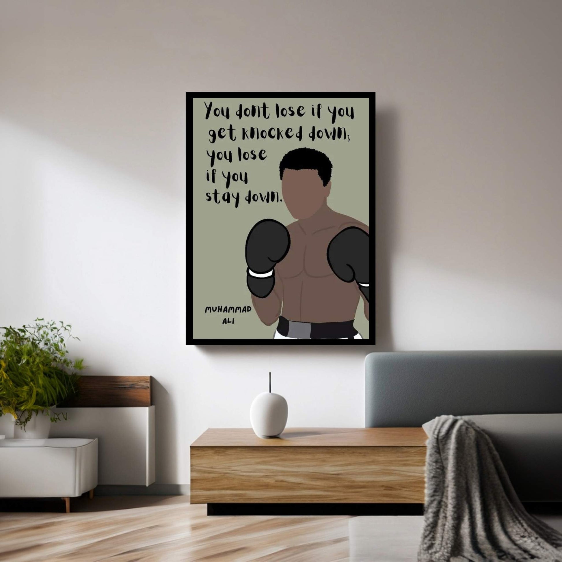 Ali Quote Canvas Wall Art - Y Canvas
