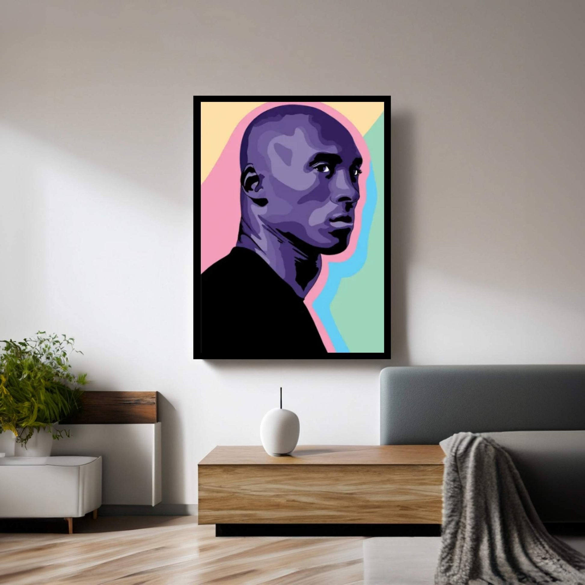 Kobe Bryant Cut-Out Canvas Wall Art - Y Canvas