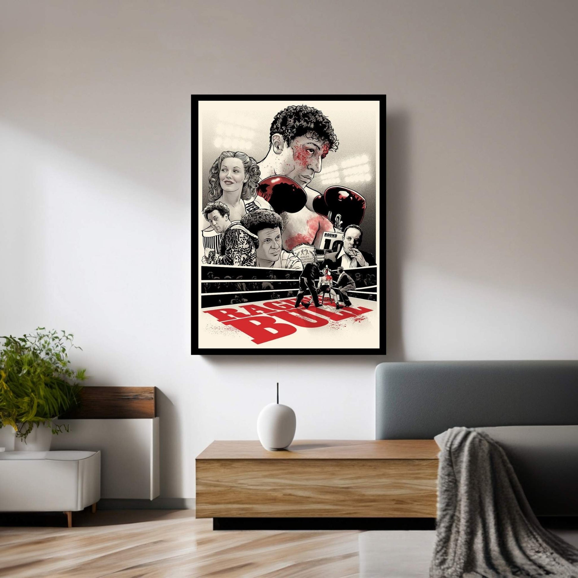 Raging Bull Canvas Wall Art - Y Canvas