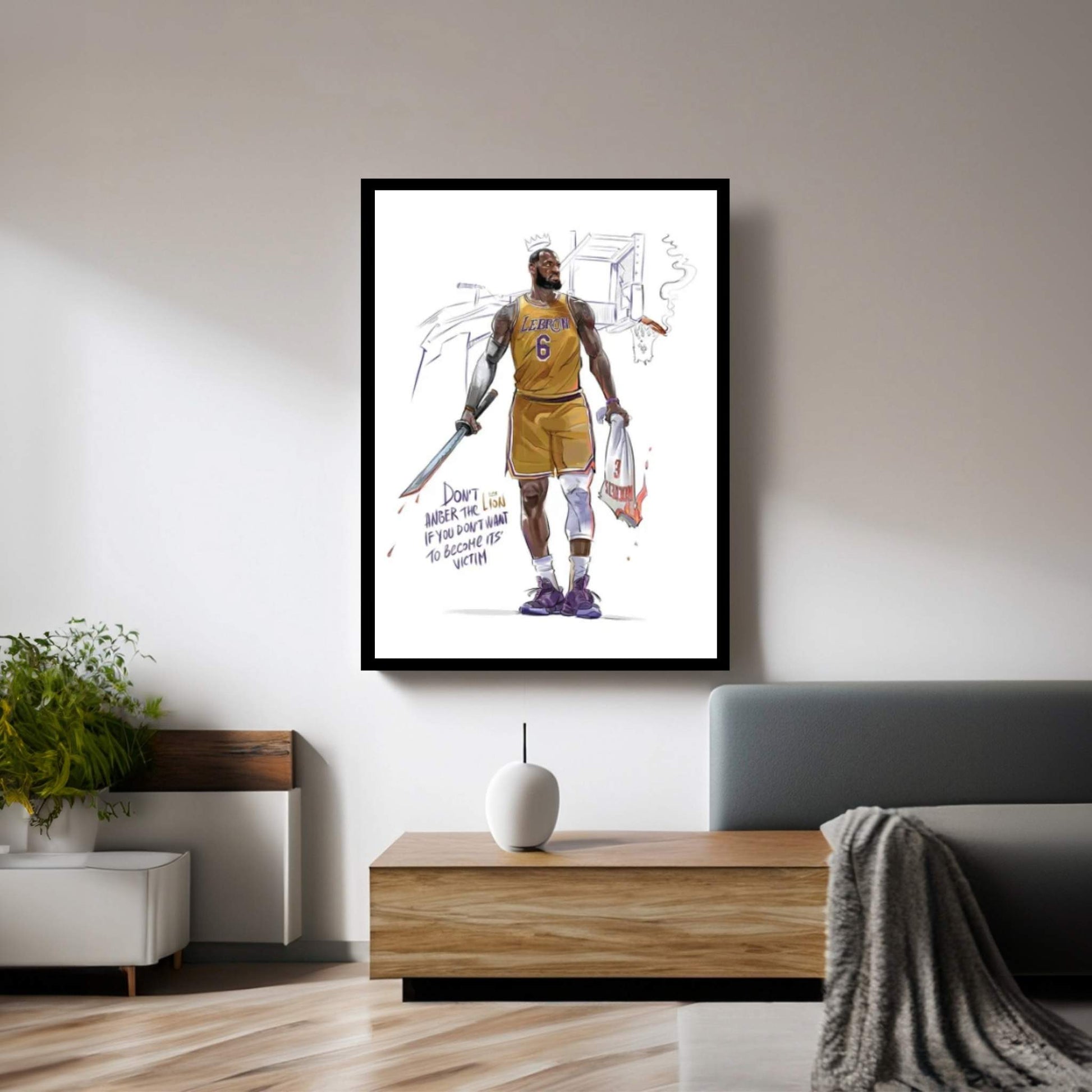 Don't Anger The Lion Canvas Wall Art - Y Canvas