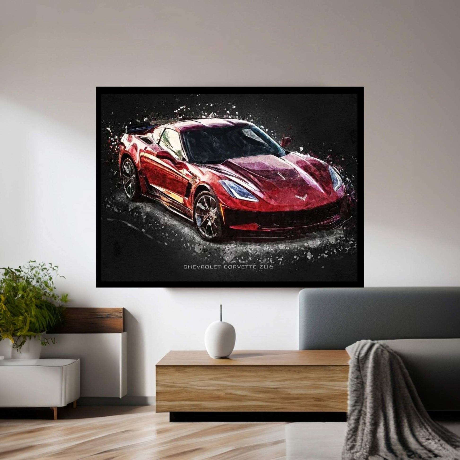Chevrolet Corvette Z06 Canvas Wall Art - Y Canvas