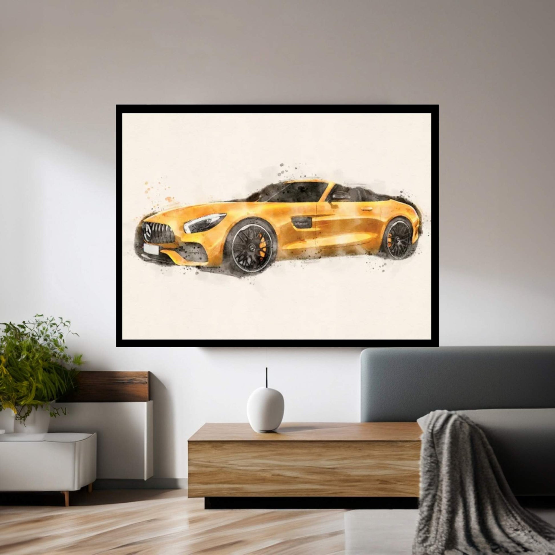 Mercedes AMG GTS Canvas Wall Art - Y Canvas