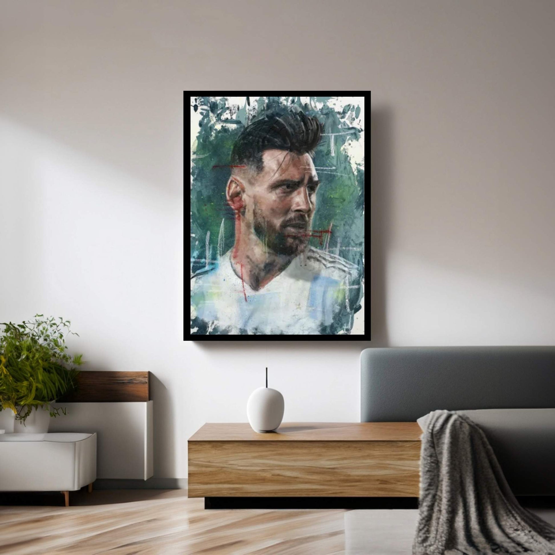 Lionel Messi Canvas Wall Art - Y Canvas