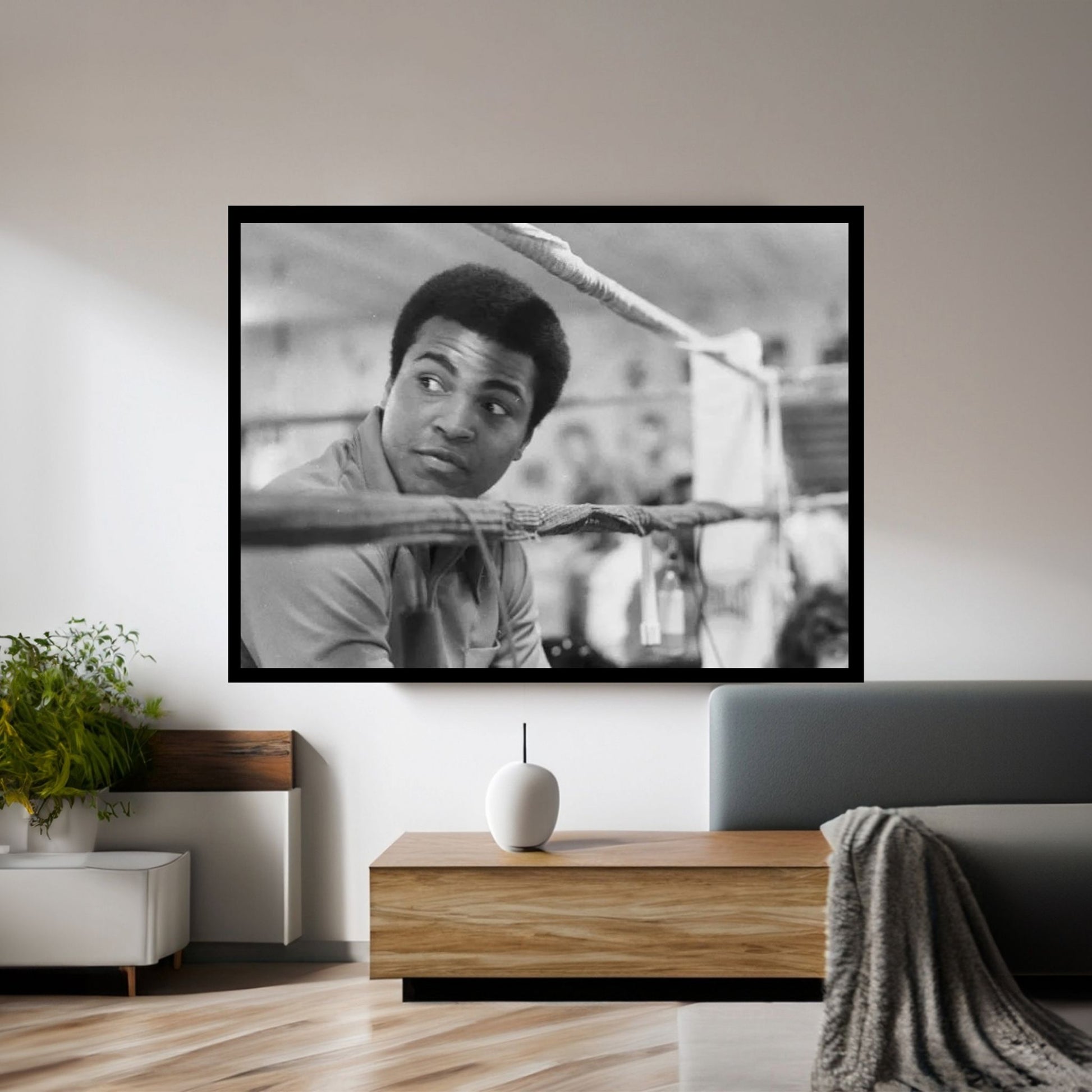 Muhammad Ali With A Raised Brow Canvas Wall Art - Y Canvas