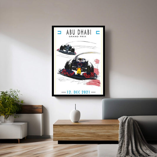 Max Verstappen, Abu Dhabi, F1 Poster Canvas Wall Art - Y Canvas