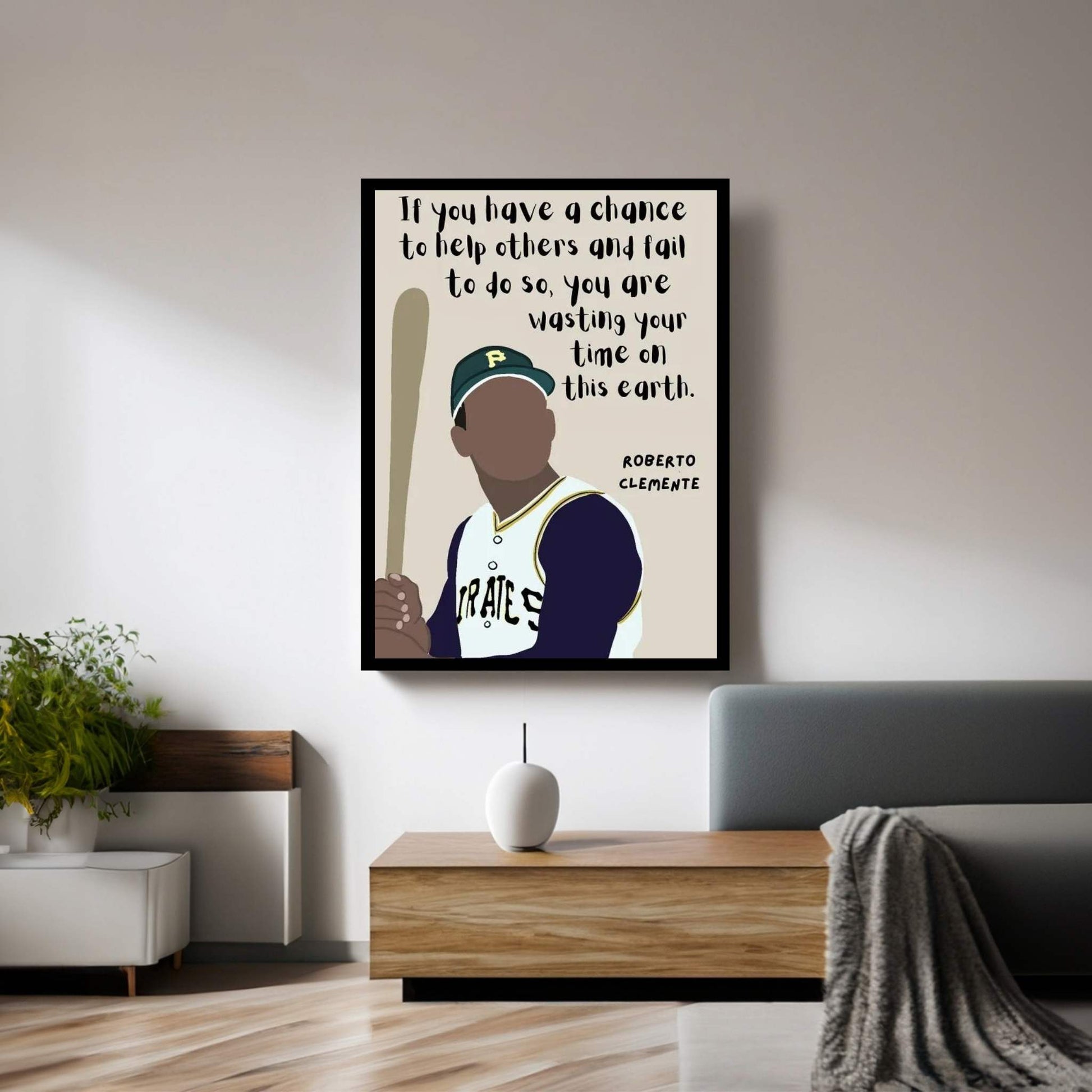 Clemente Quote Canvas Wall Art - Y Canvas