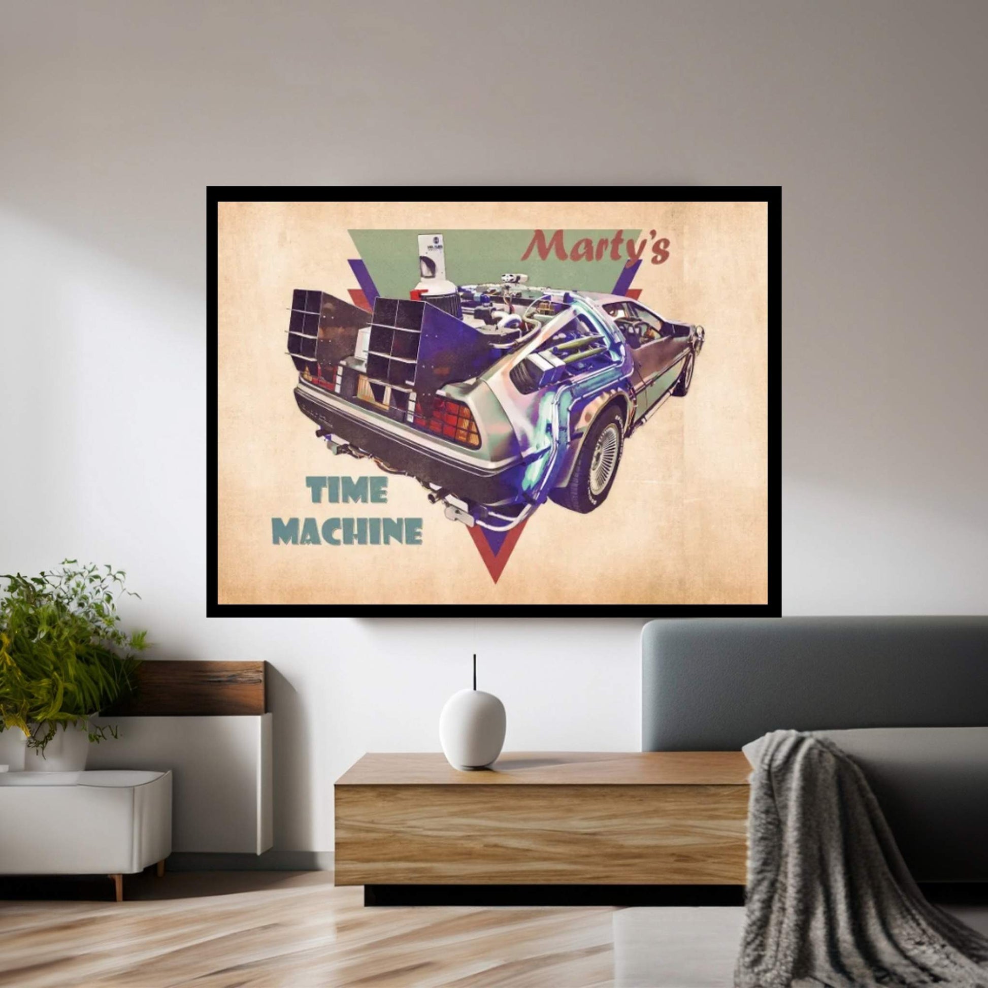 Marty's Time Machine Canvas Wall Art - Y Canvas