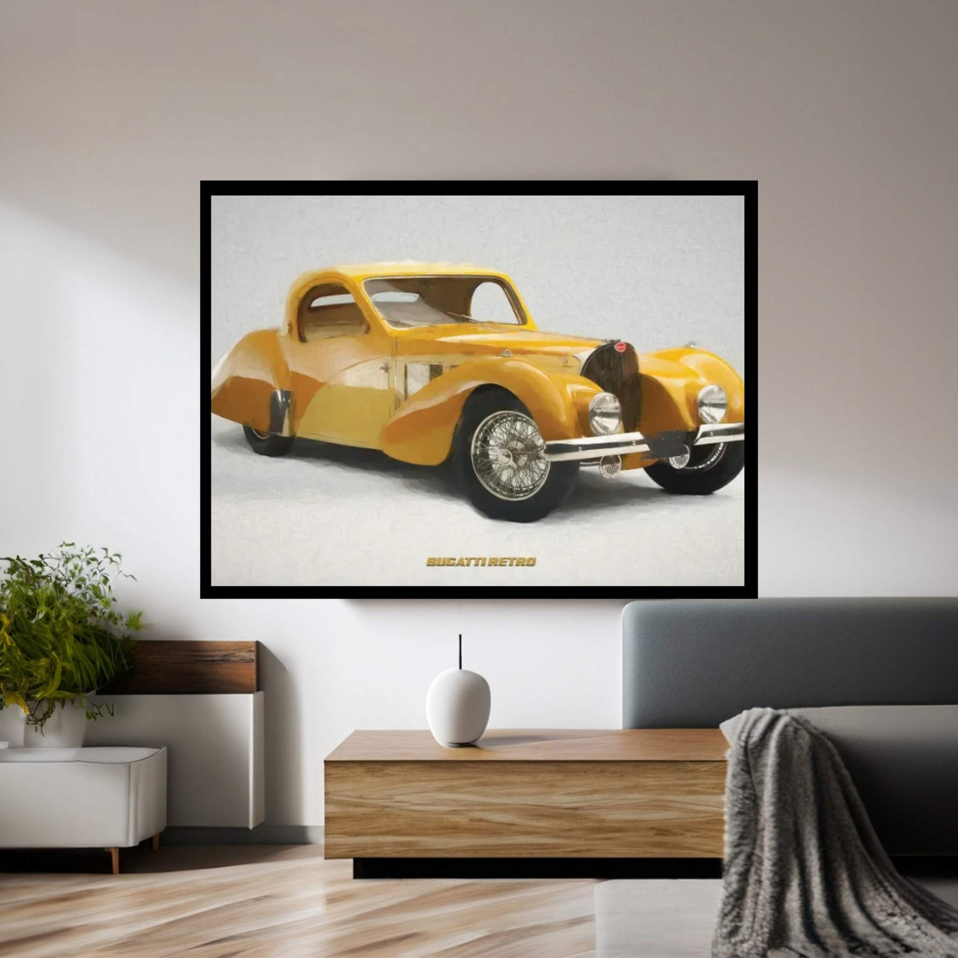 Bugatti Retro II Canvas Wall Art - Y Canvas