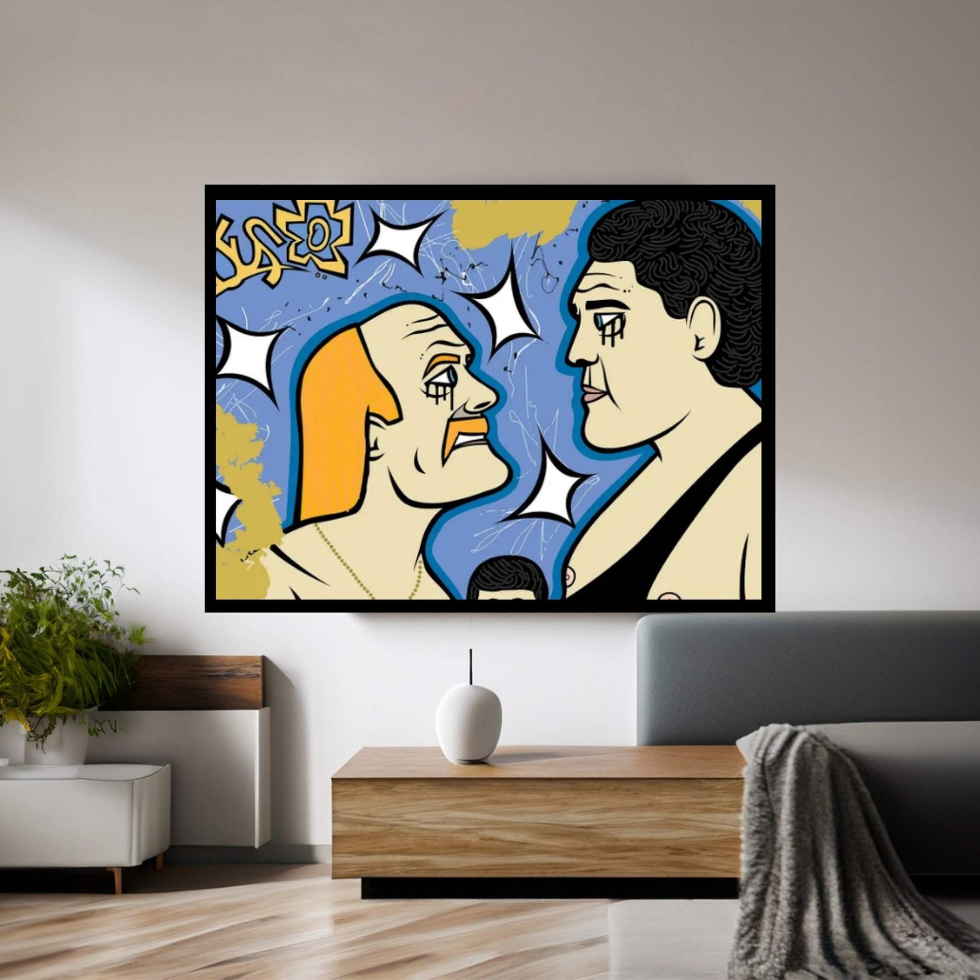 Hulk And André Canvas Wall Art - Y Canvas