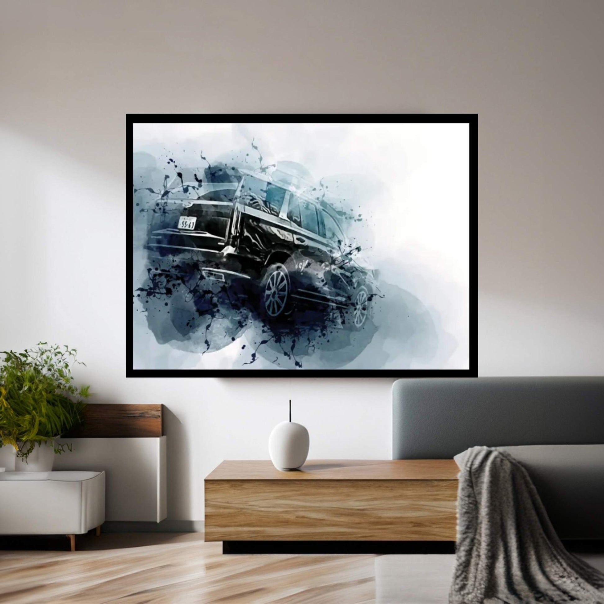 Cadillac Escalade 2022 Rear View Exterior Luxury Suv New Gray Escalade American Cars Cadillac Canvas Wall Art - Y Canvas