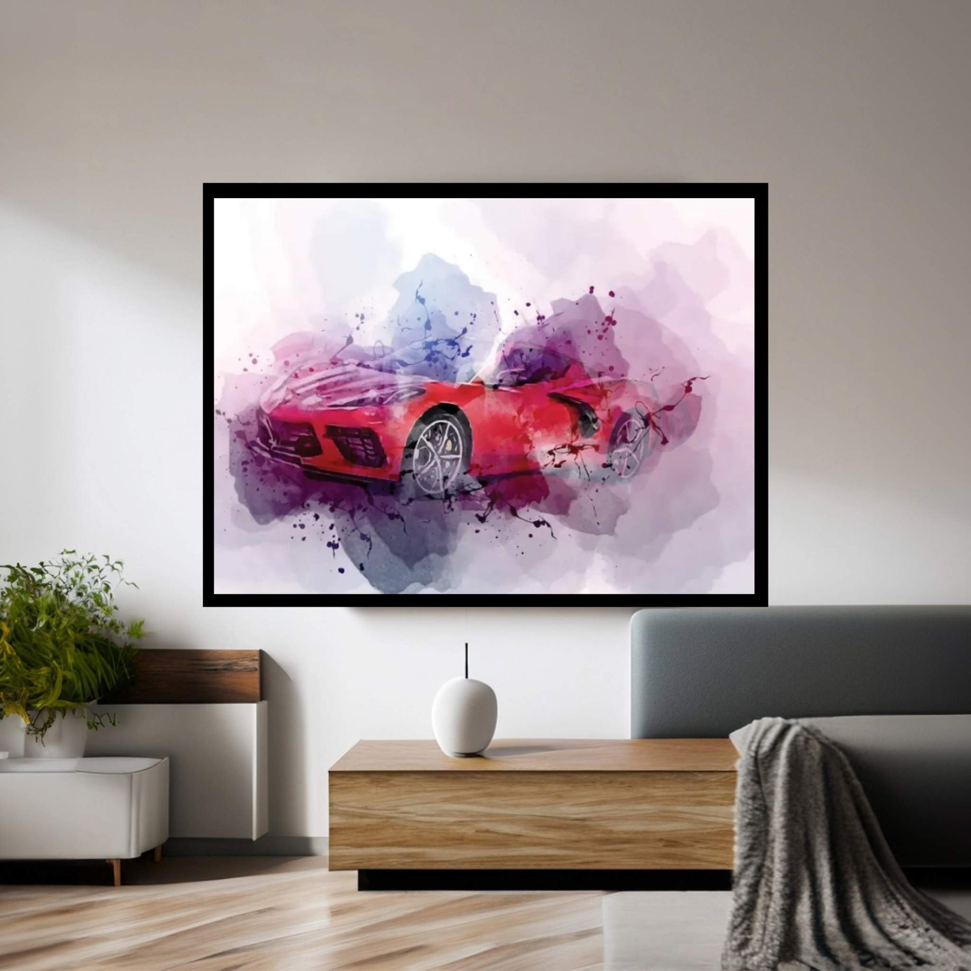 Chevrolet Corvette Stingray Ae-Spec 2021 Canvas Wall Art - Y Canvas