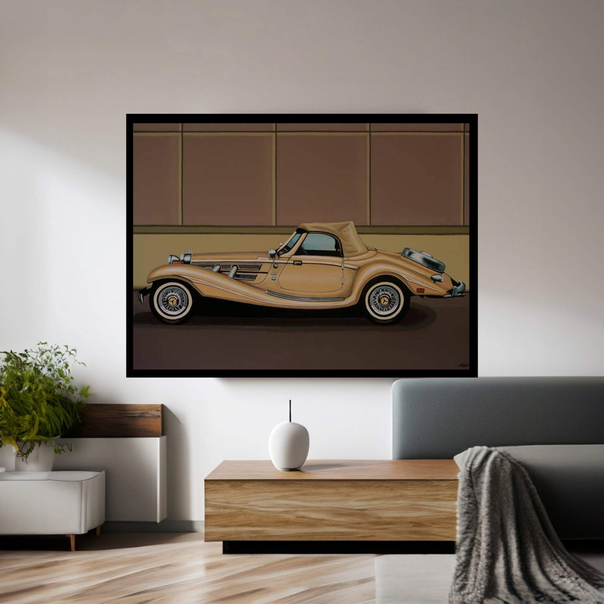 Mercedes 500K Roadster Car Canvas Wall Art - Y Canvas
