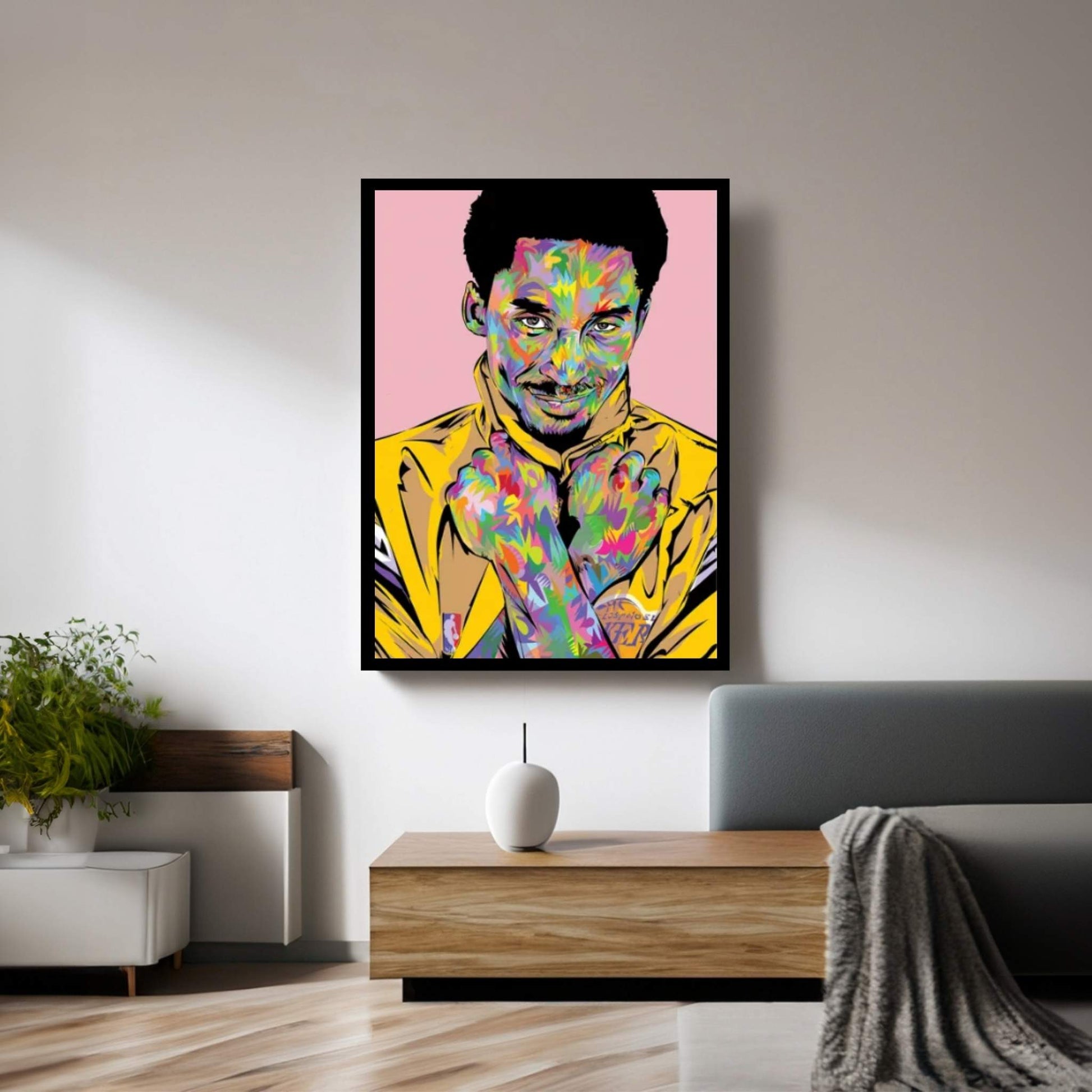 Kobe RIP Pink Canvas Wall Art - Y Canvas