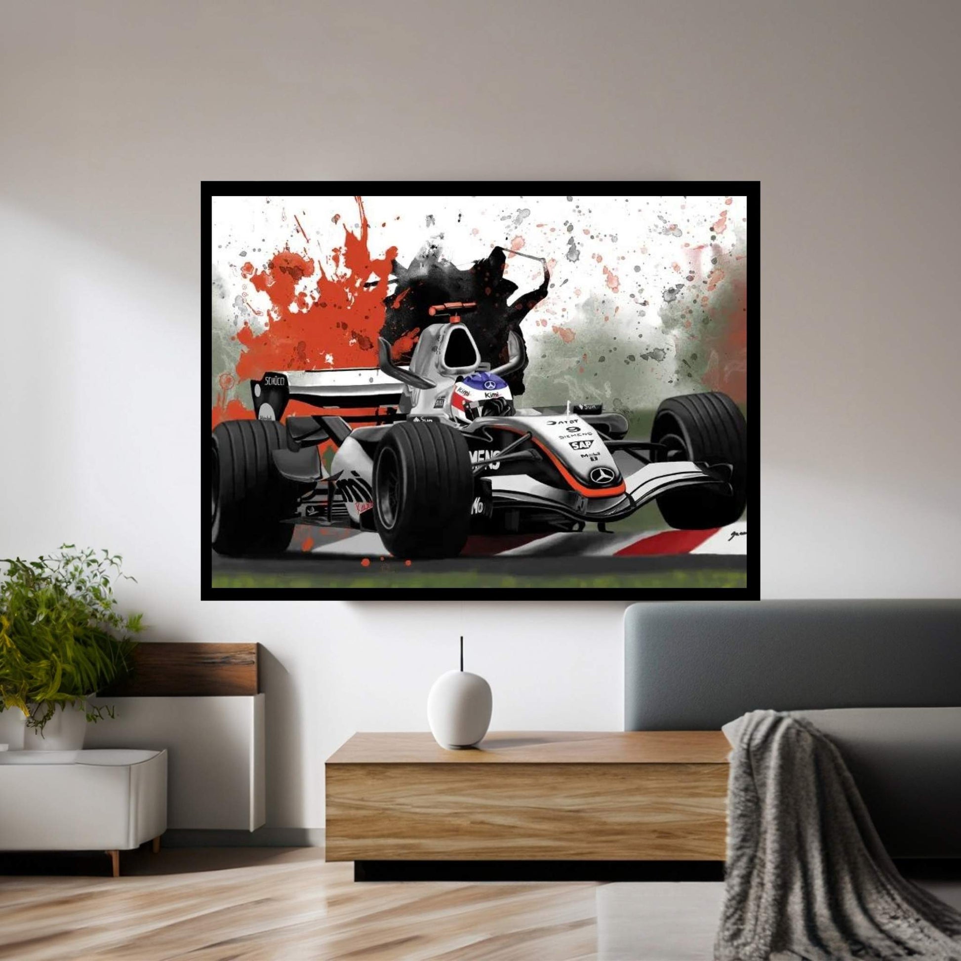 Fangio's Racecar Canvas Wall Art - Y Canvas