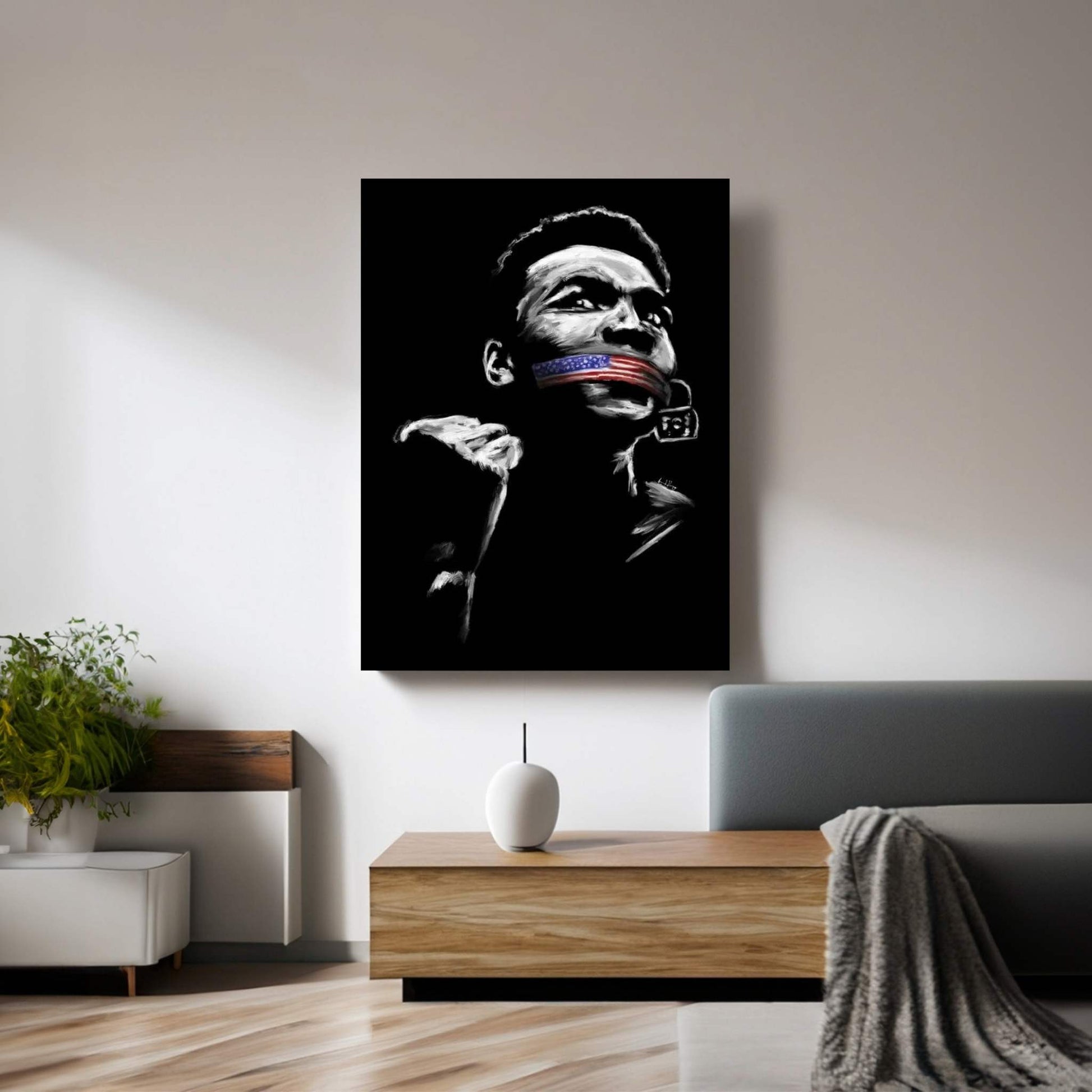 No Silence Canvas Wall Art - Y Canvas
