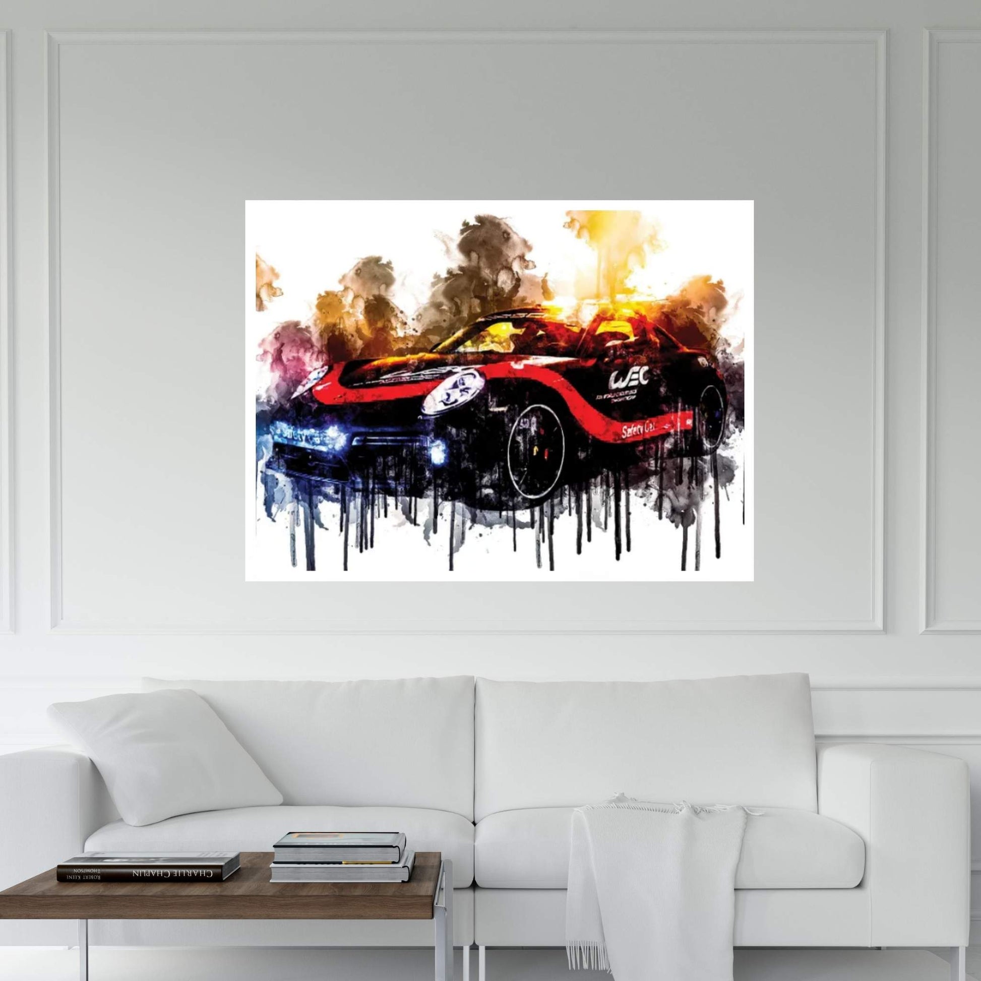 Car 2018 Porsche 911 Turbo WEC Safety Canvas Wall Art - Y Canvas
