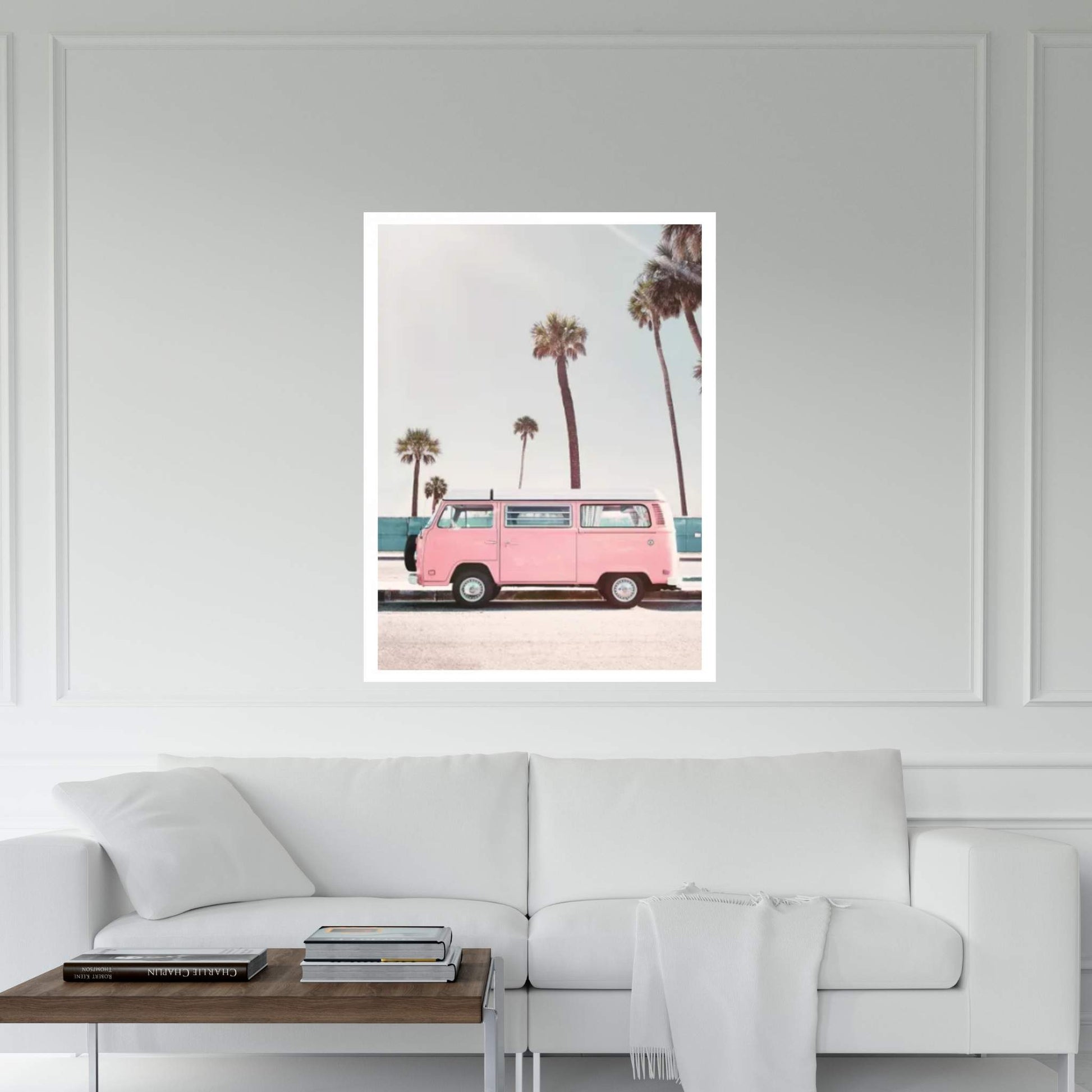 Pink Van Canvas Wall Art - Y Canvas