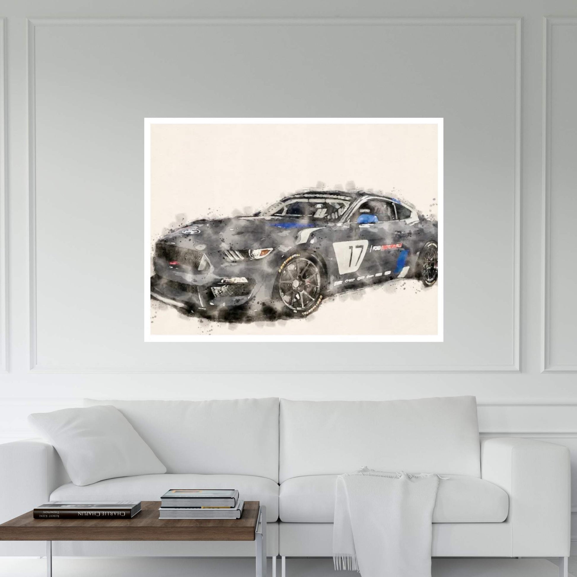 Ford Tuning In Watercolor Canvas Wall Art - Y Canvas