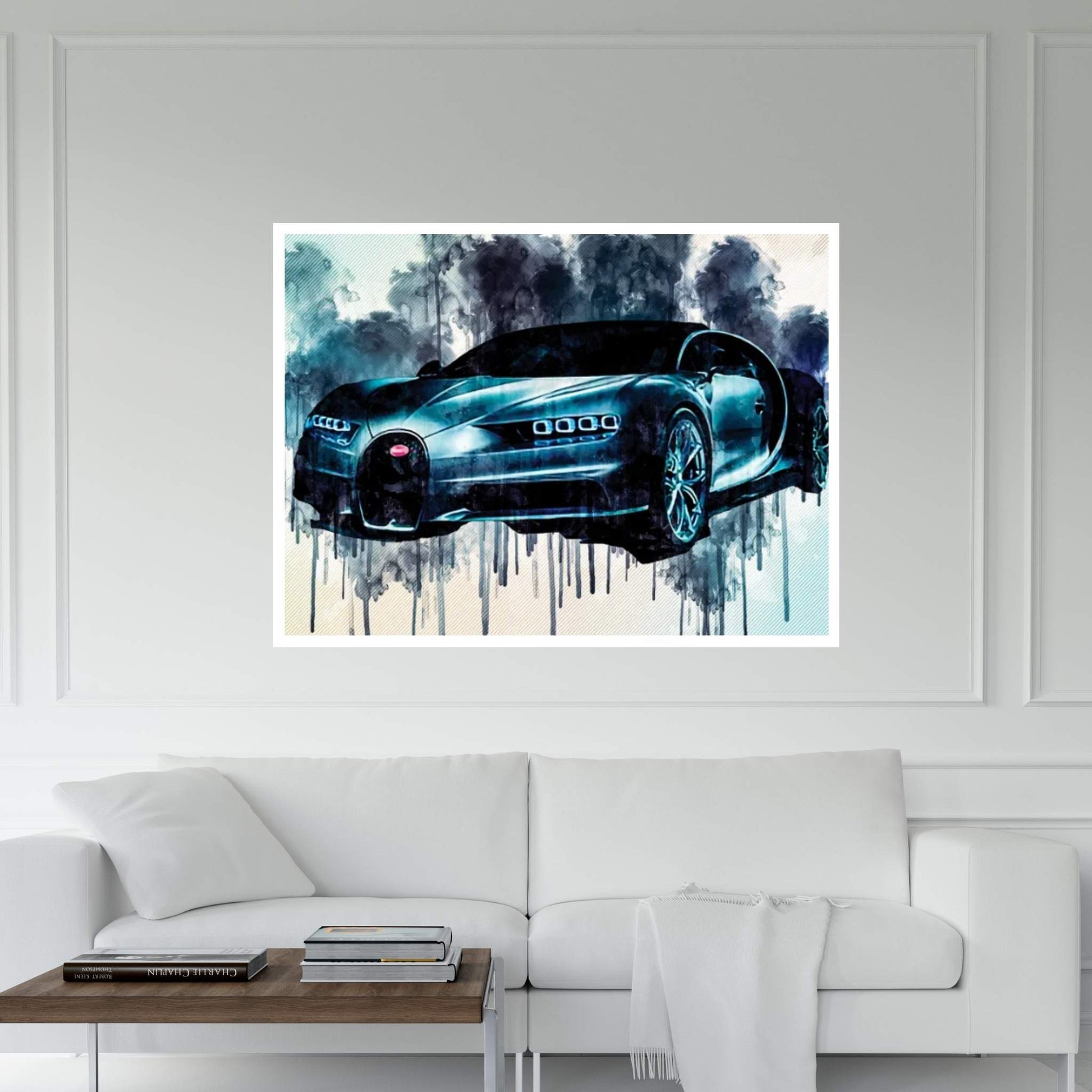 Bugatti Chiron 2018 Front View Supercar Hypercar Canvas Wall Art - Y Canvas