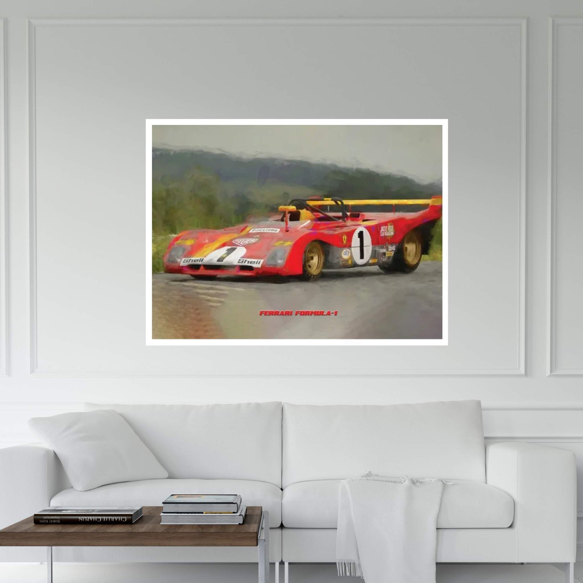 Ferrari Retro Formula I Canvas Wall Art - Y Canvas