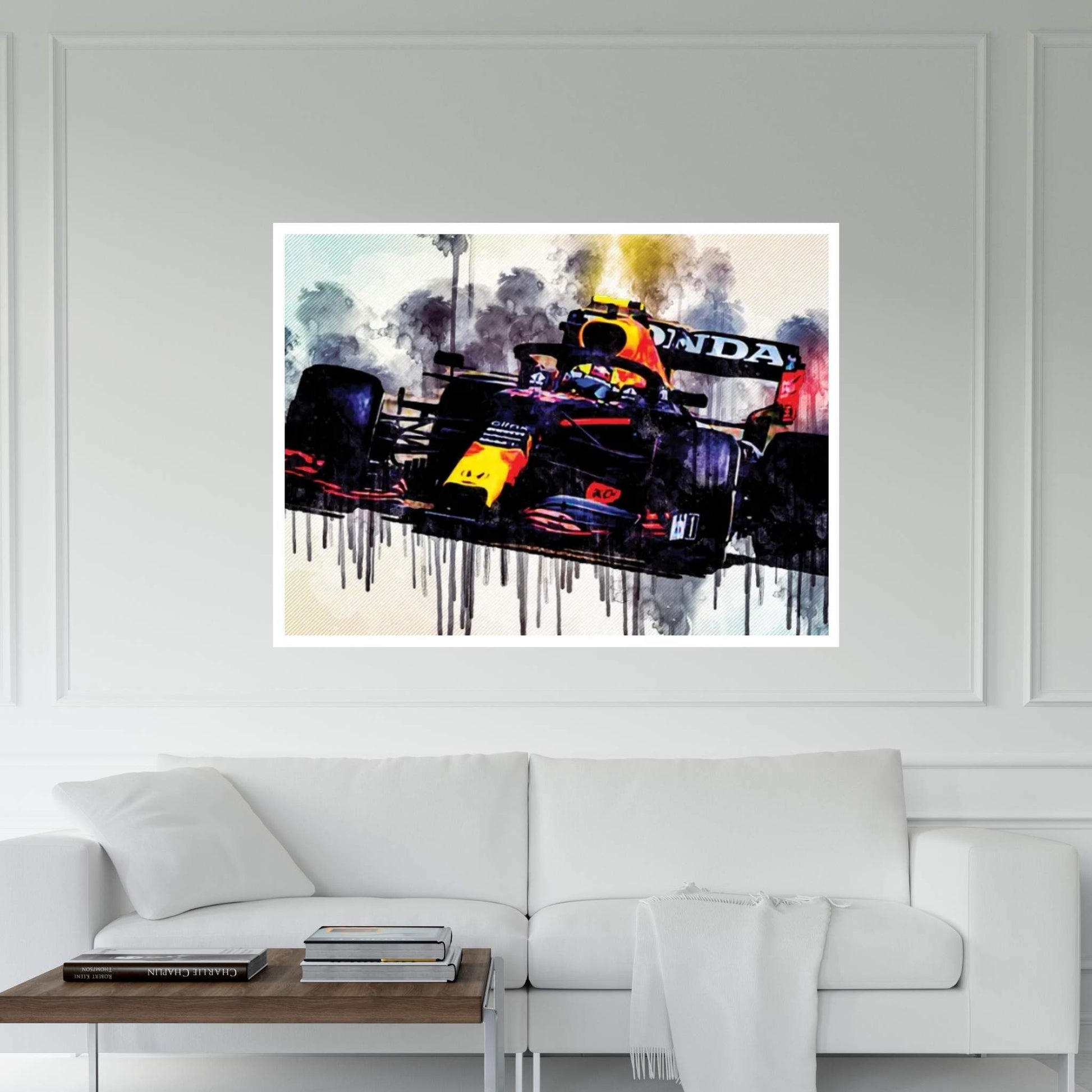 Max Verstappen Close-Up Red Bull Racing Rb16B 2021 F1 Cars Formula 1 Raceway Rb16B On Track Red Bull Racing Honda Canvas Wall Art - Y Canvas