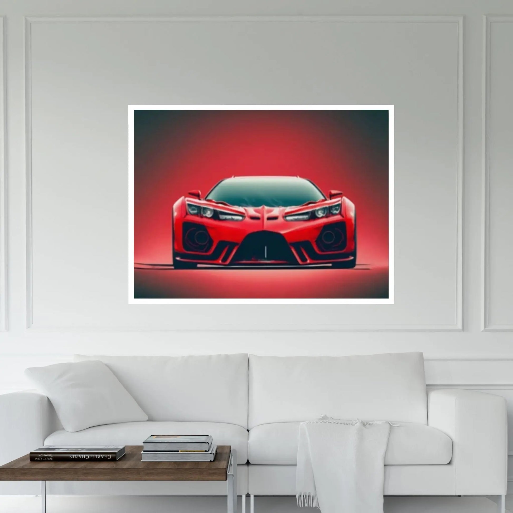 Red Sport Cars Canvas Wall Art Poster Print, Supercar Wall Art - Y Canvas