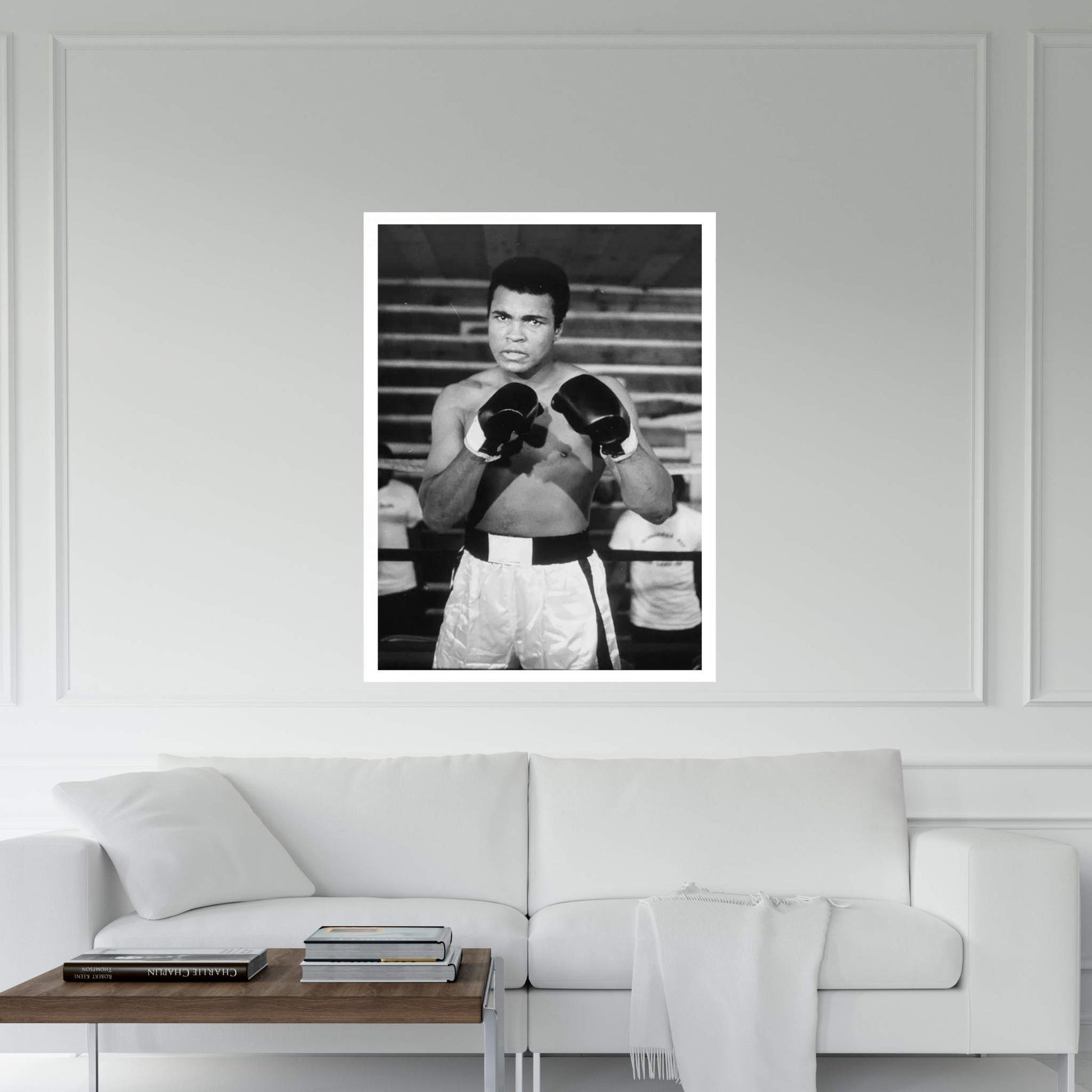 Muhammad Ali With A Fierce Glare While Training Canvas Wall Art - Y Canvas