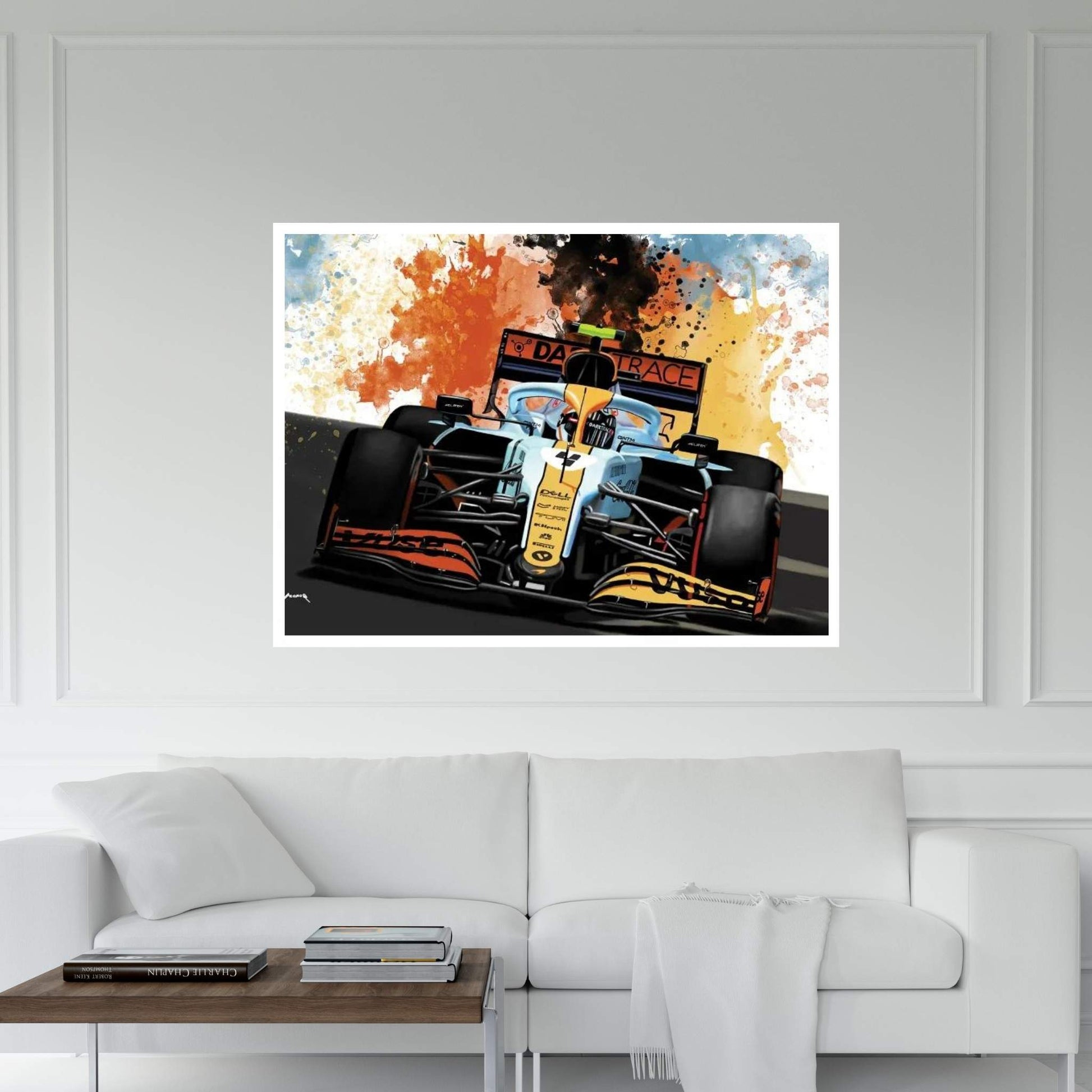 Lando Norris' Racecar Canvas Wall Art - Y Canvas