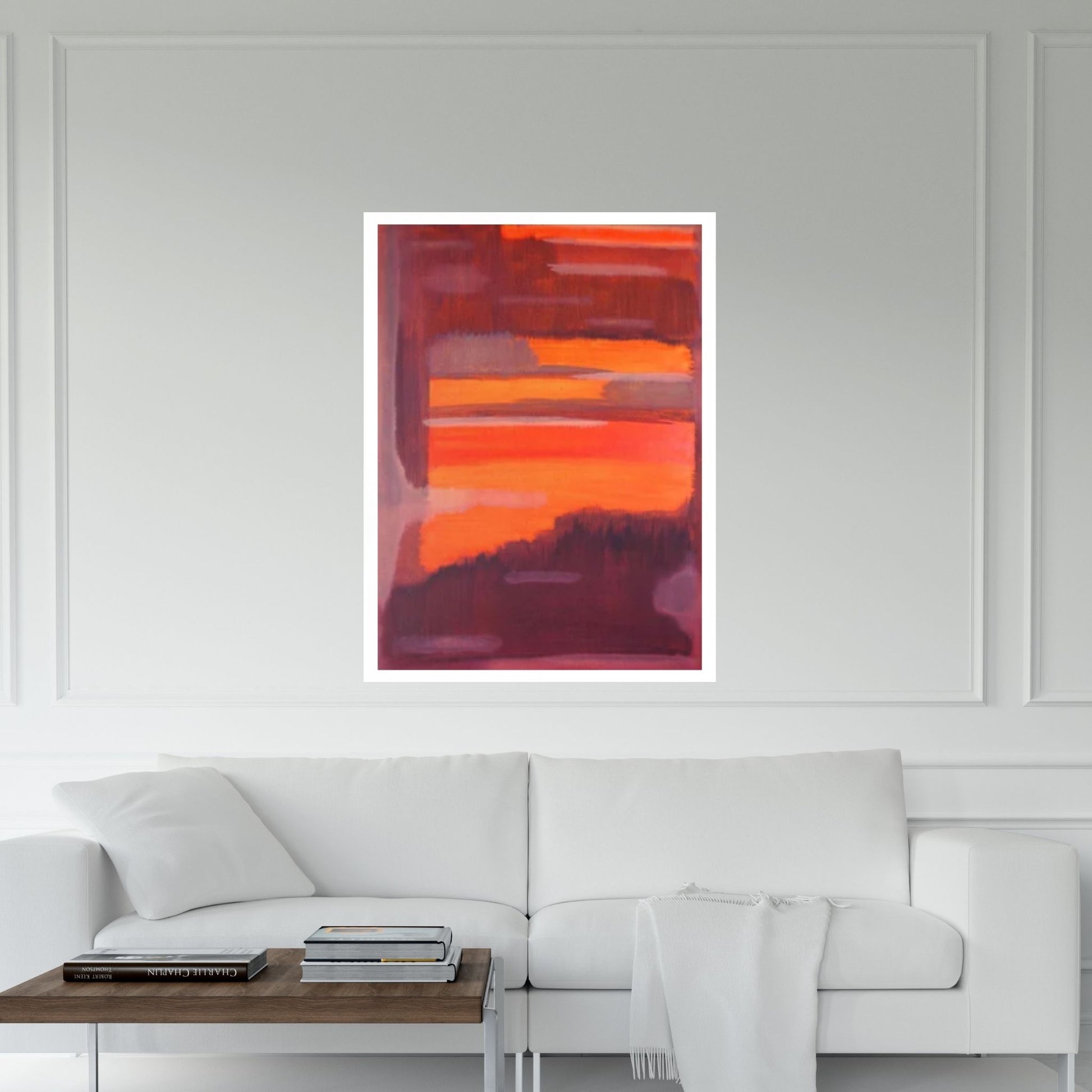 Mark Rothko Frame Canvas/Poster Art Red Reproduction, Rothko Reproduction, Modern Art Expressionism Painting - Y Canvas