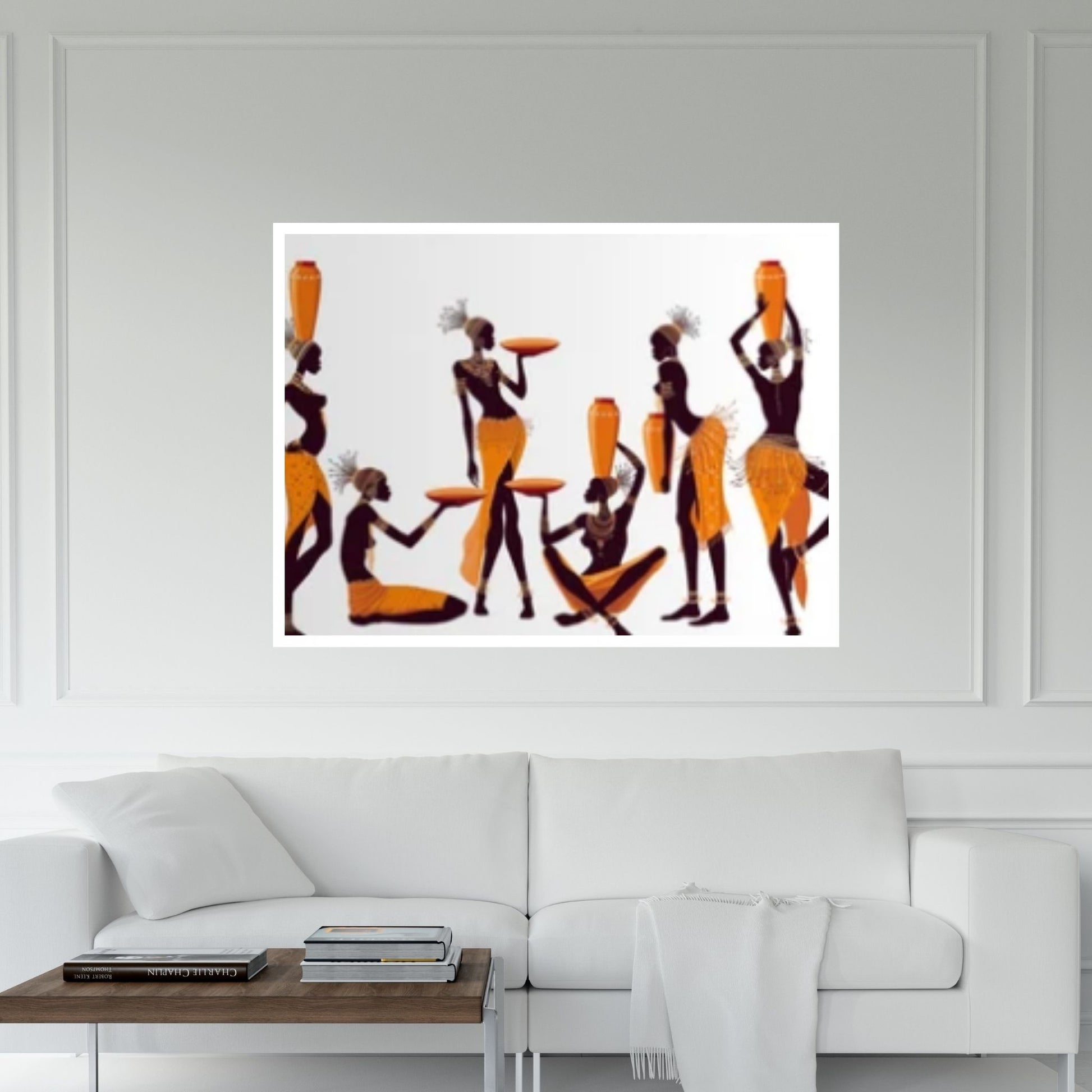 African Women Canvas Wall Art | Afro American Canvas Wall Art | African Women Colorful Abstract - Y Canvas