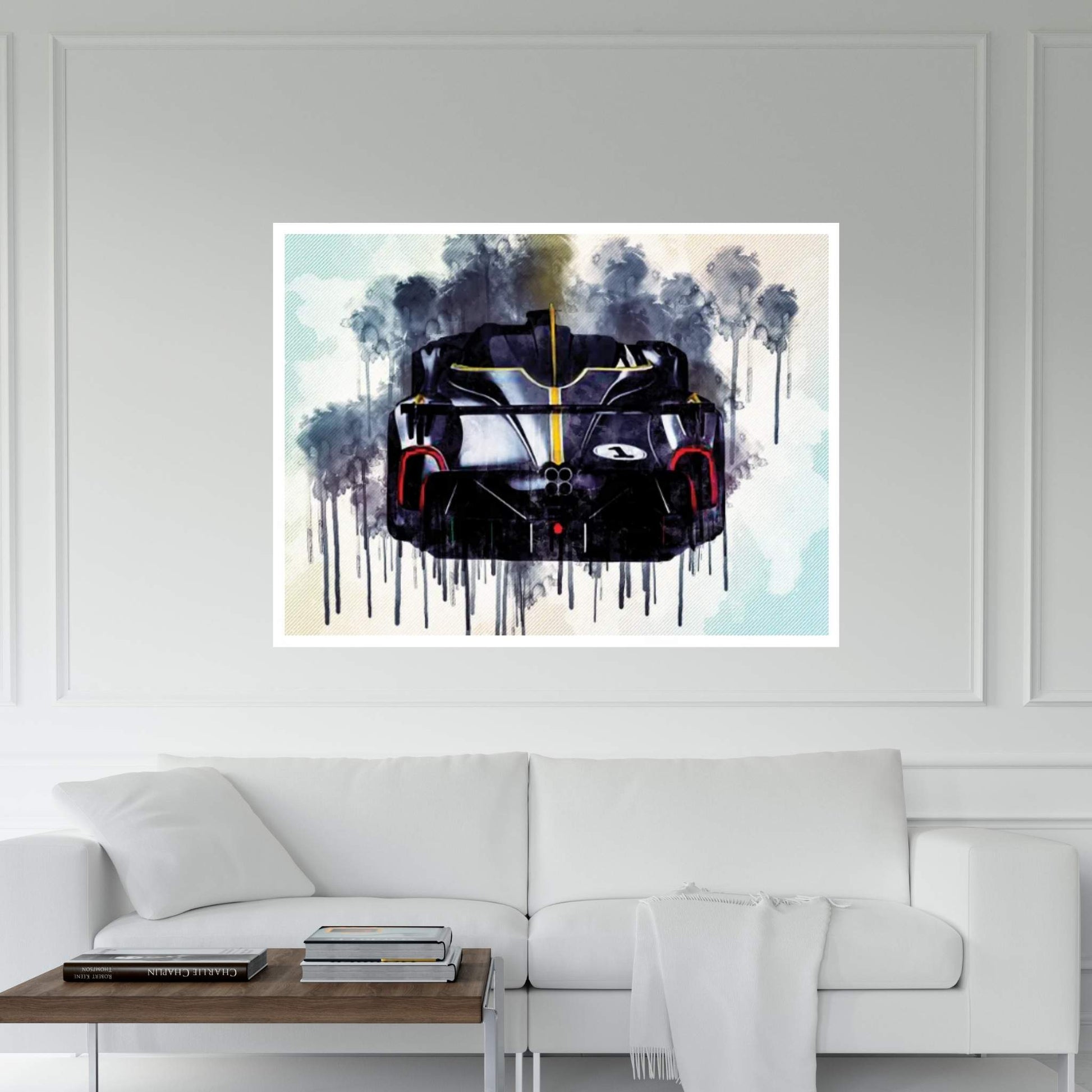 2021 Pagani Huayra R Rear View Exterior Black Hypercar Canvas Wall Art - Y Canvas